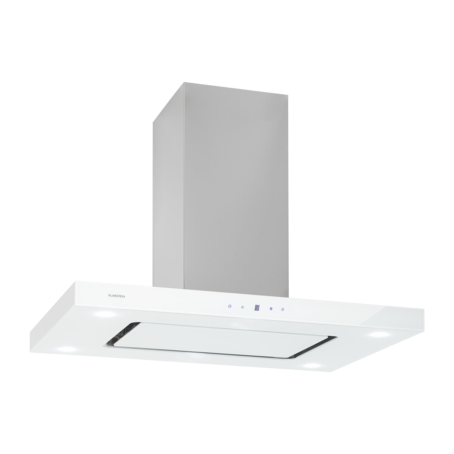 Valeria Inselhaube 90cm 650m³/h Touch EEC A LED Glas Edelstahl 