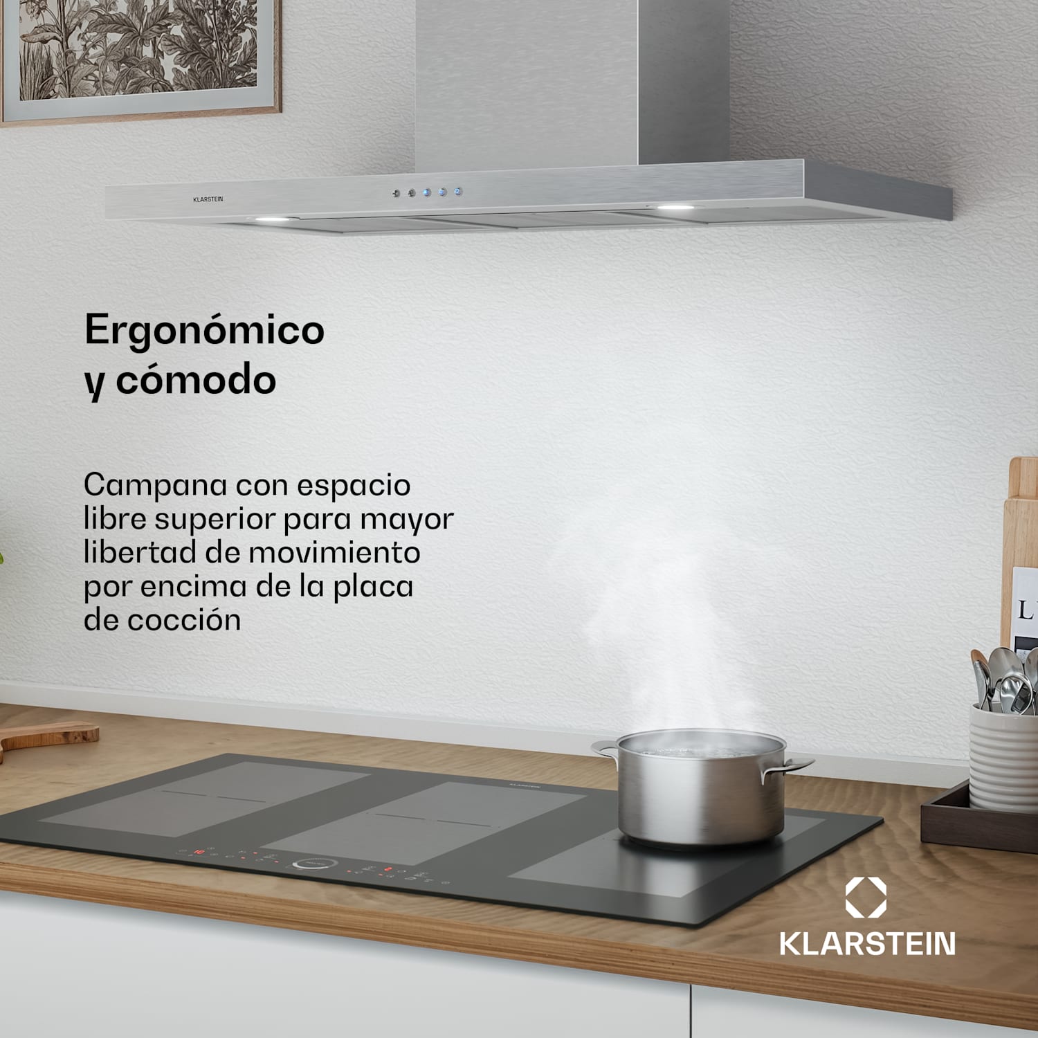 Limelight Campana extractora de pared de 90cm 600m³/h Acero inoxidable 90 cm | Acero Inoxidable