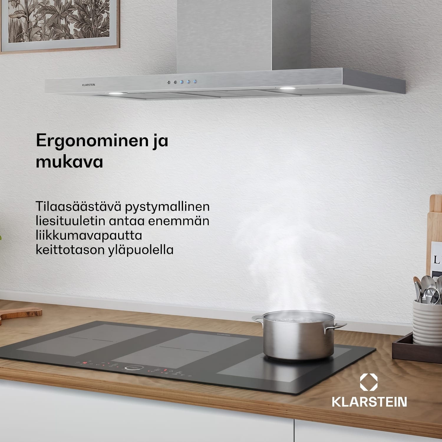 Limelight liesituuletin 90 cm seinälle kiinnitettävä 640m³/h ruostumatonta terästä 90 cm | Ruostumaton Teräs