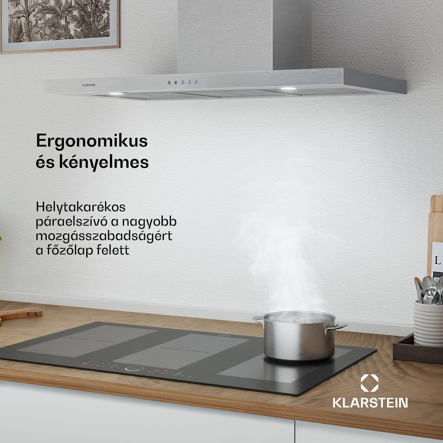 Limelight 90, páraelszívó, 90 cm, fali páraelszívó, 600 m³/ó 90 cm | Rozsdamentes acél