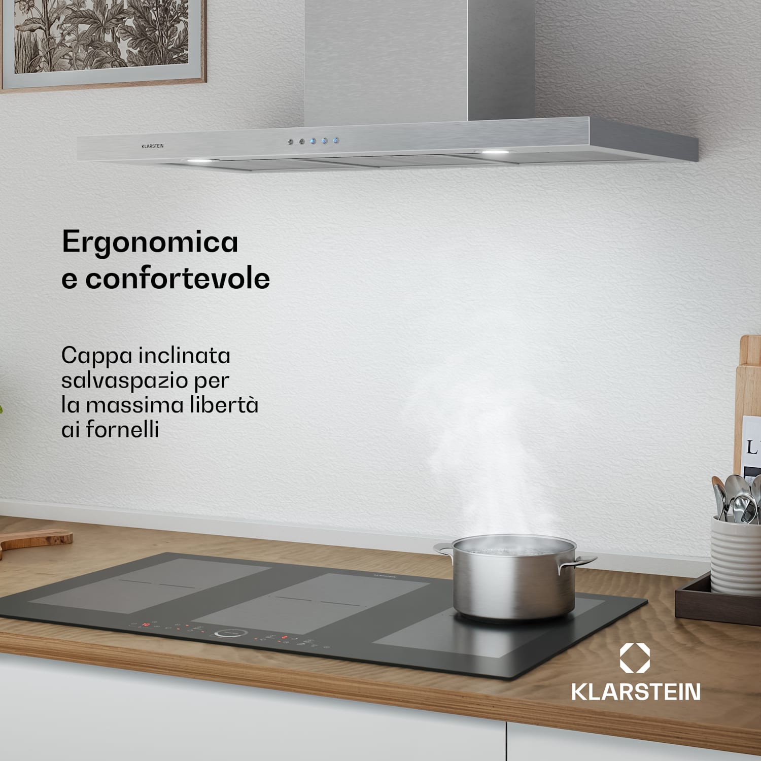 Limelight Cappa Aspirante a Parete 90cm 600m³/h Acciaio Inox 90 cm | Acciaio inox