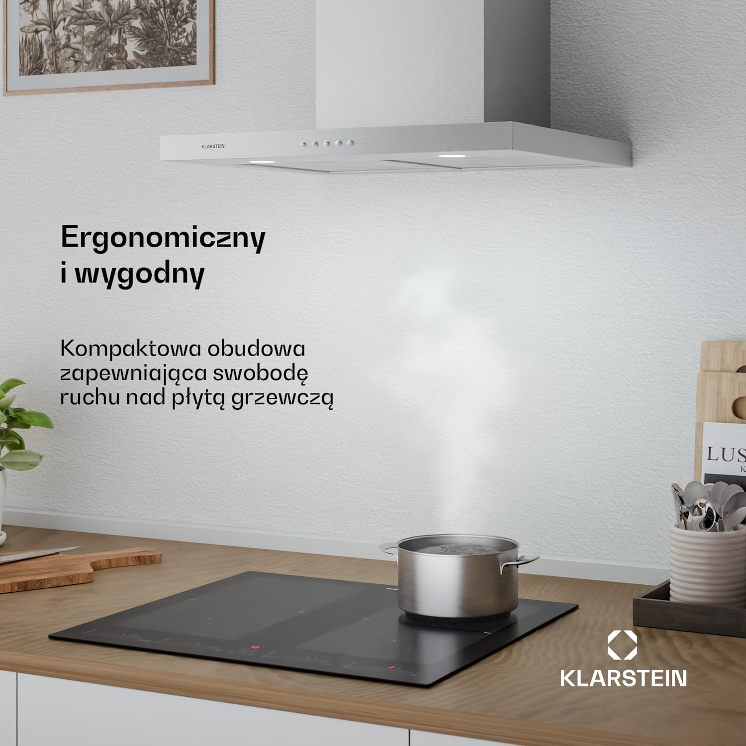 Limelight, okap kuchenny przyścienny, 60 cm, 600 m³/h, stal szlachetna 60 cm | Stal nierdzewna