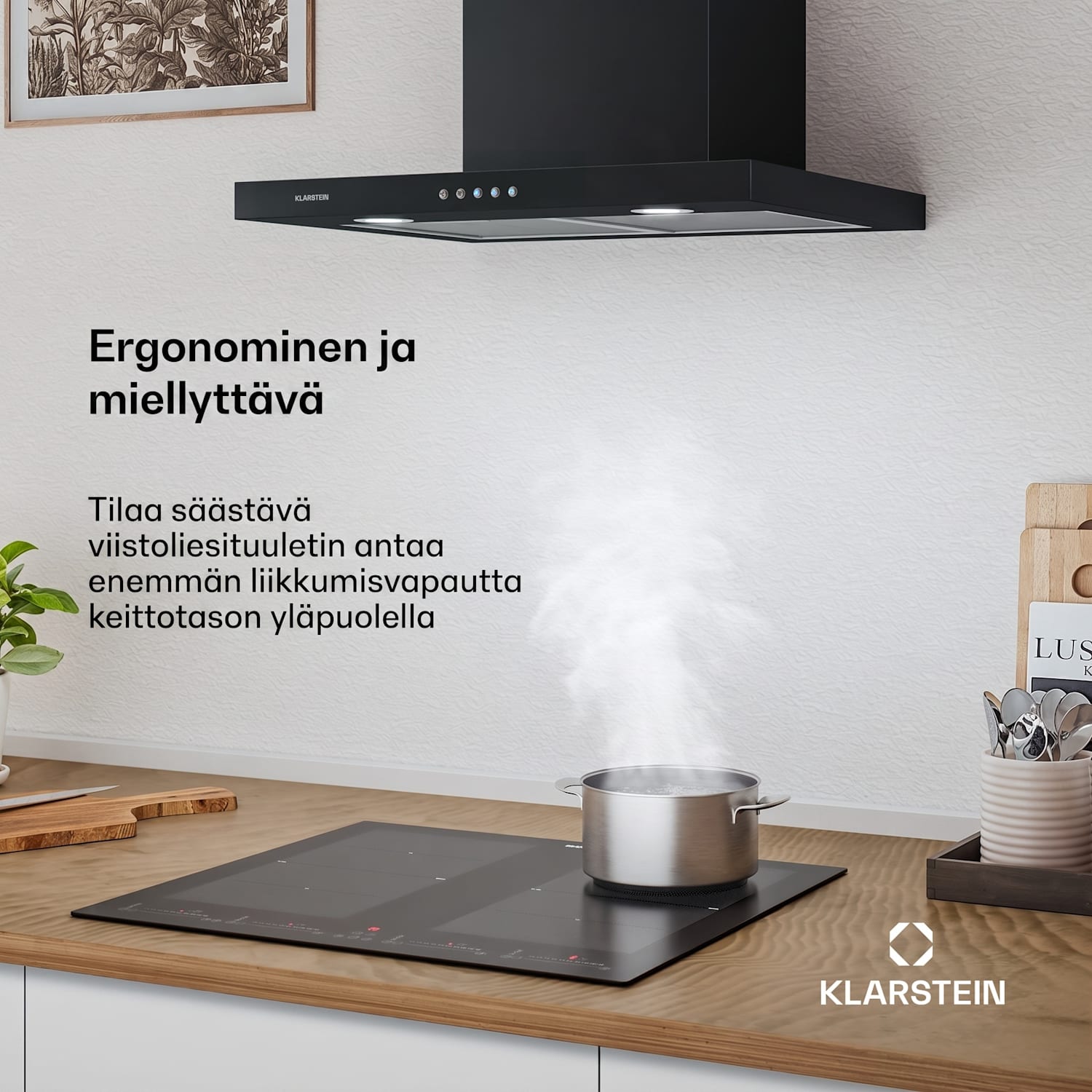 Limelight -liesituuletin 60 cm seinämalli 639 m³/h musta 60 cm | Musta