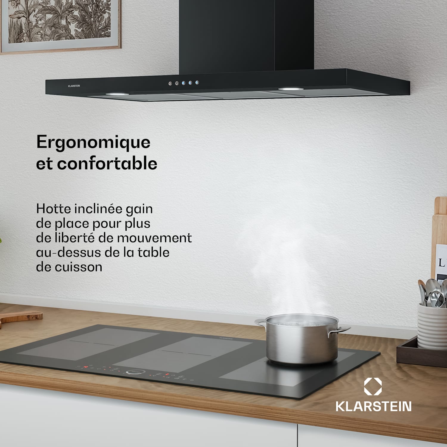 Limelight afzuigkap 90cm wandkap 600m³/h rvs zwart 