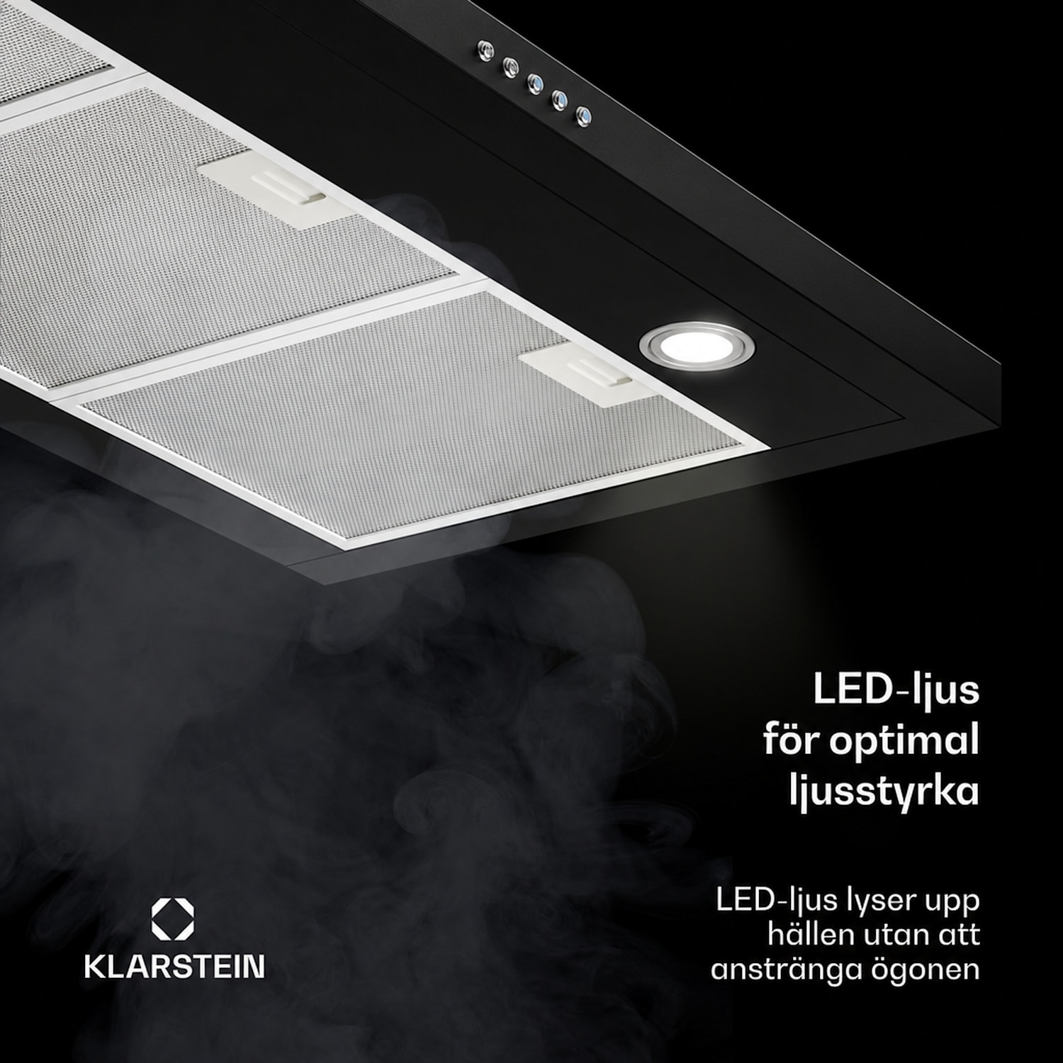 Limelight köksfläkt 90cm väggkåpa 600m³/h svart 