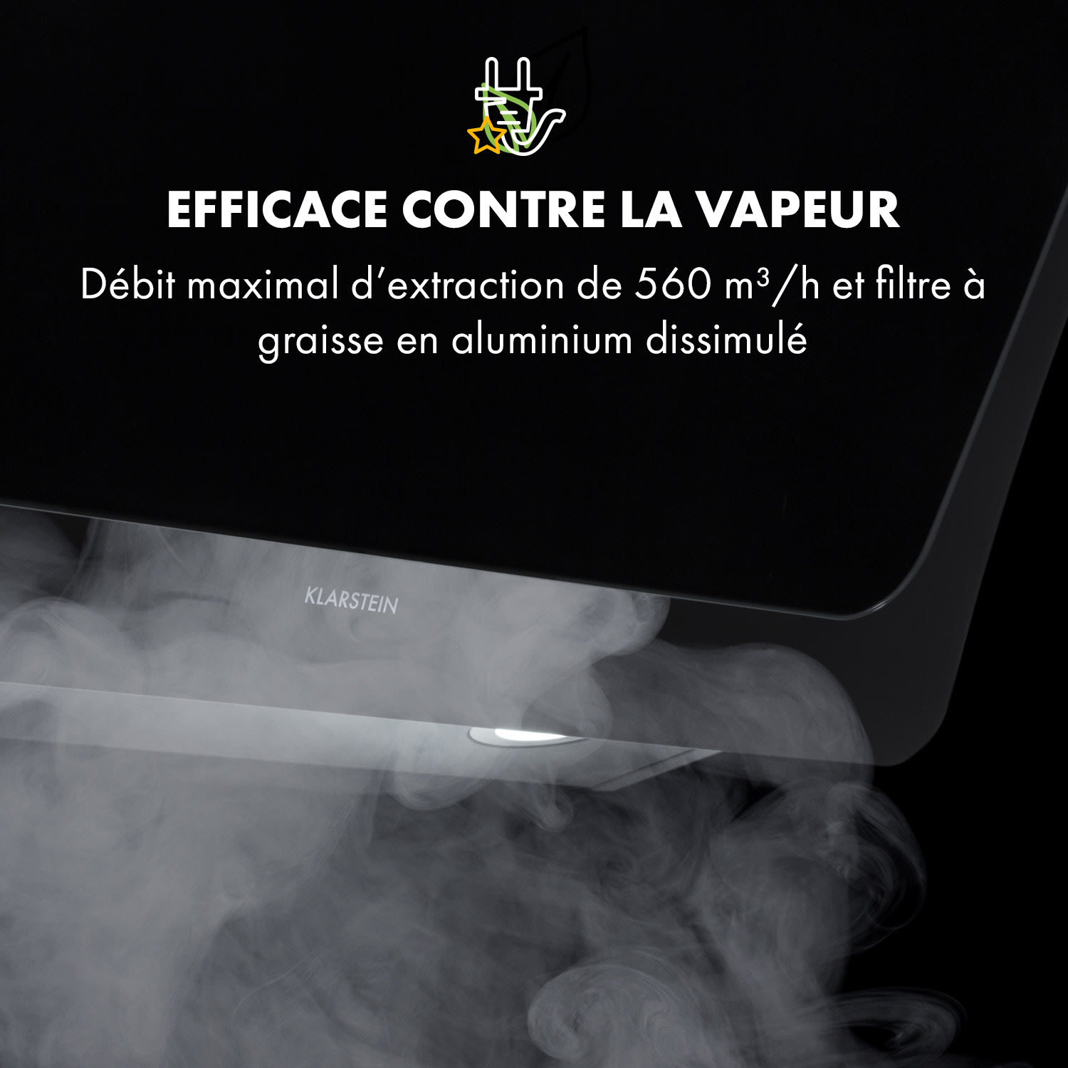 Arianna afzuigkap 60cm 560 m³/h touch control EEK A+ zwart 