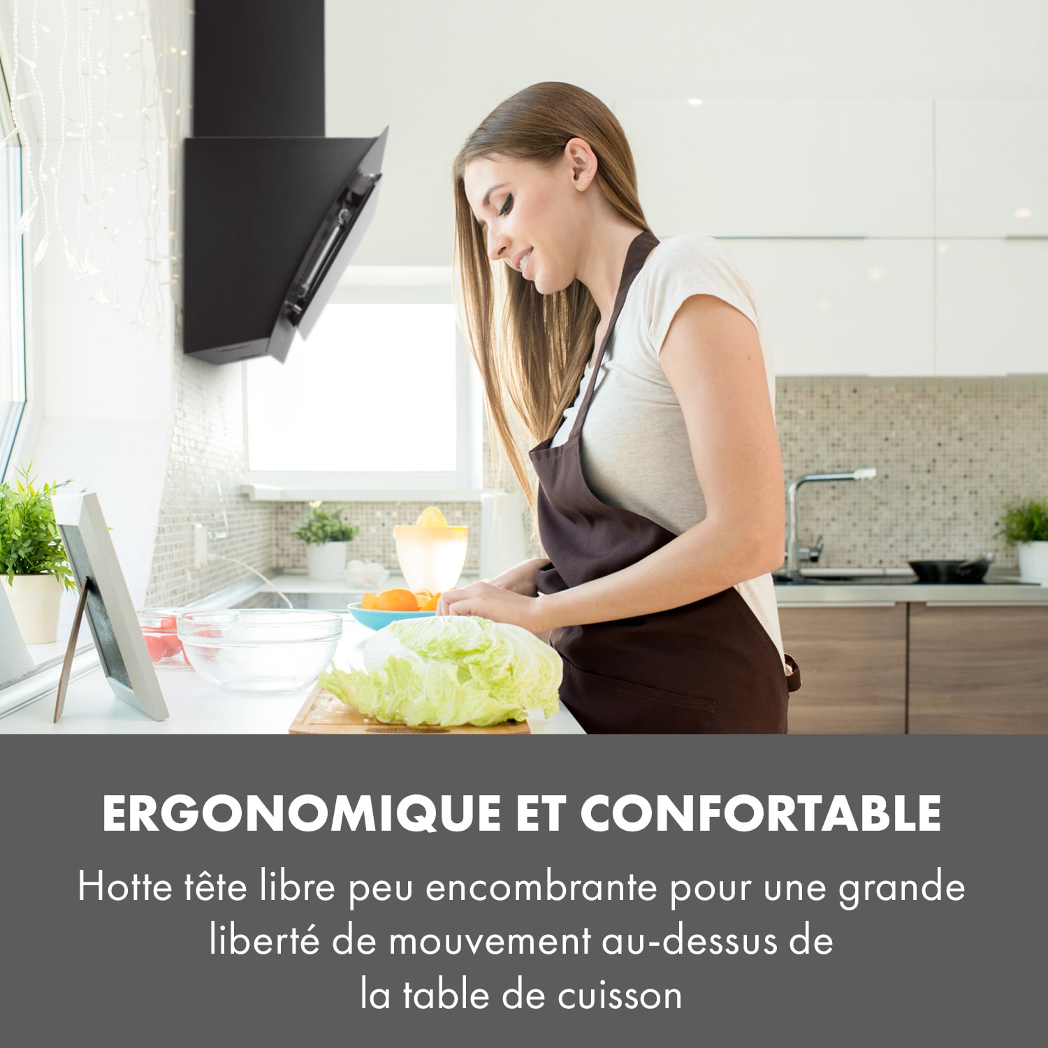 Arianna afzuigkap 60cm 560 m³/h touch control EEK A+ zwart 