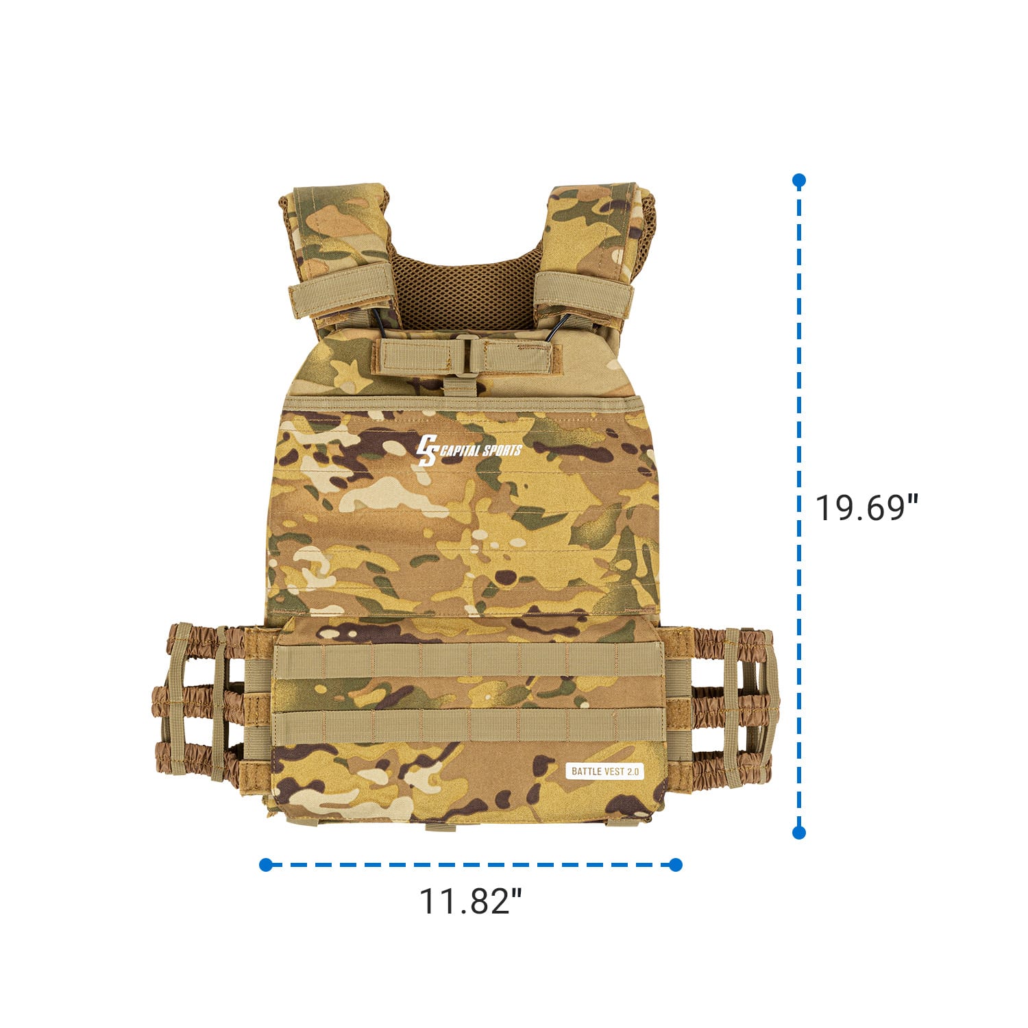 Battlevest 2.0 Chaleco lastrado 2x2 Pesas 5,75 & 8,75 lbs Camuflaje 