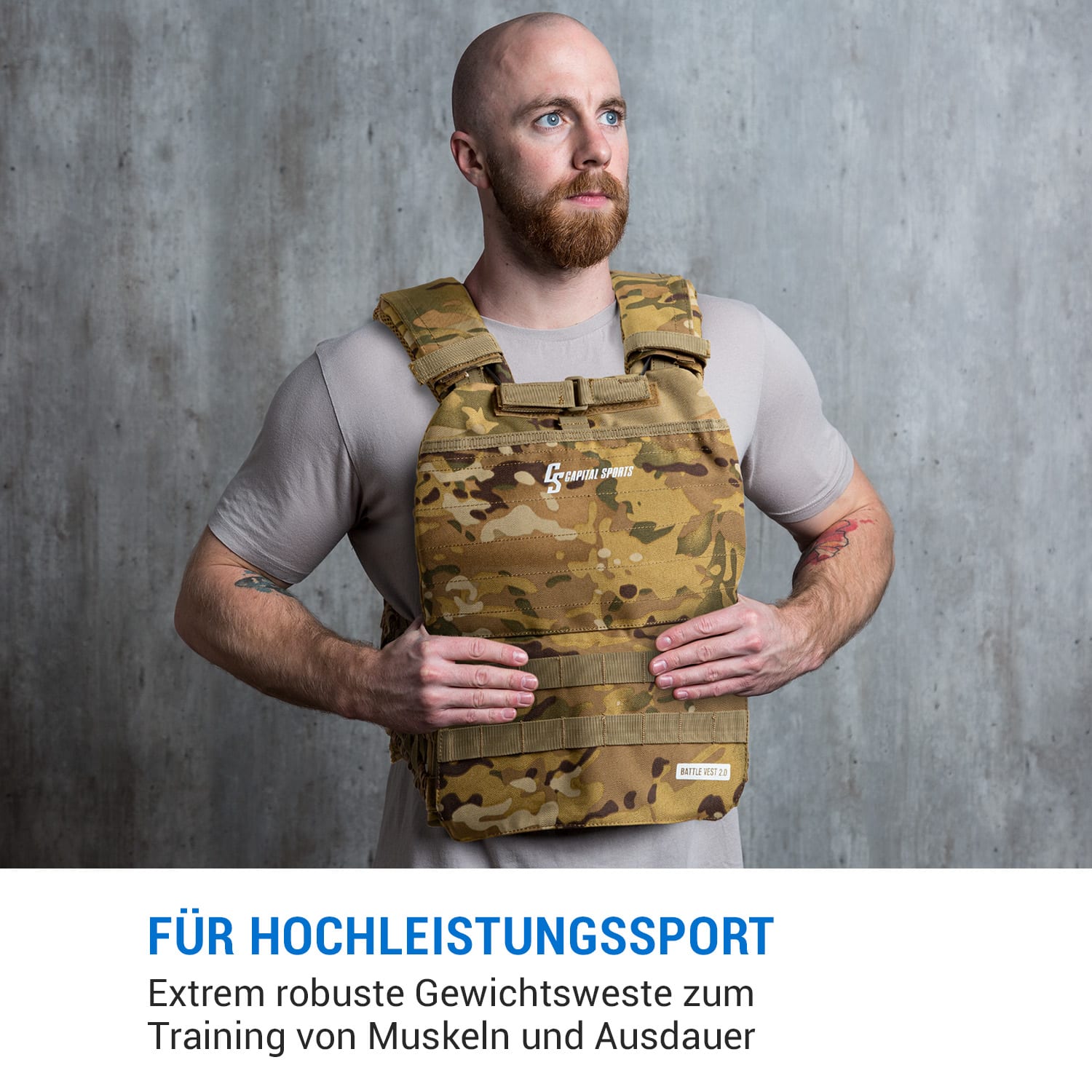 Battlevest 2.0 Gewichtsweste 2 x 8.75 lbs Gewichte camo Inklusive 2 Gewichtsplatten | Mehrfarbig