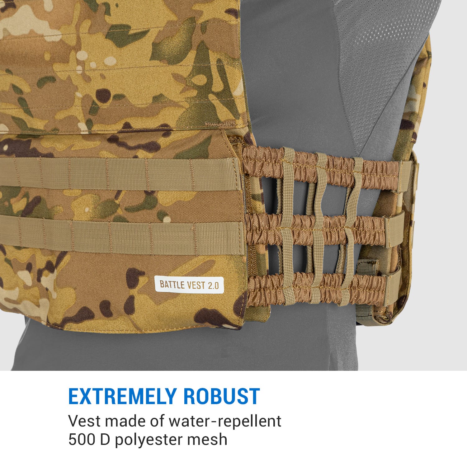 Battlevest 2.0, kamizelka obciążeniowa, obciążniki 2 x 8.75 lbs camo Vključno z 2 ploščama za tehtanje | Večbarvna