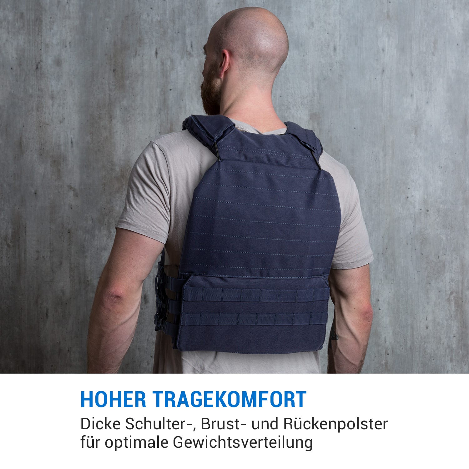 Battlevest 2.0 Gilet lesté de poids : 2x 4kg + 2x 2,6kg bleu 4 plaques de poids incluses | Bleu Porcelaine