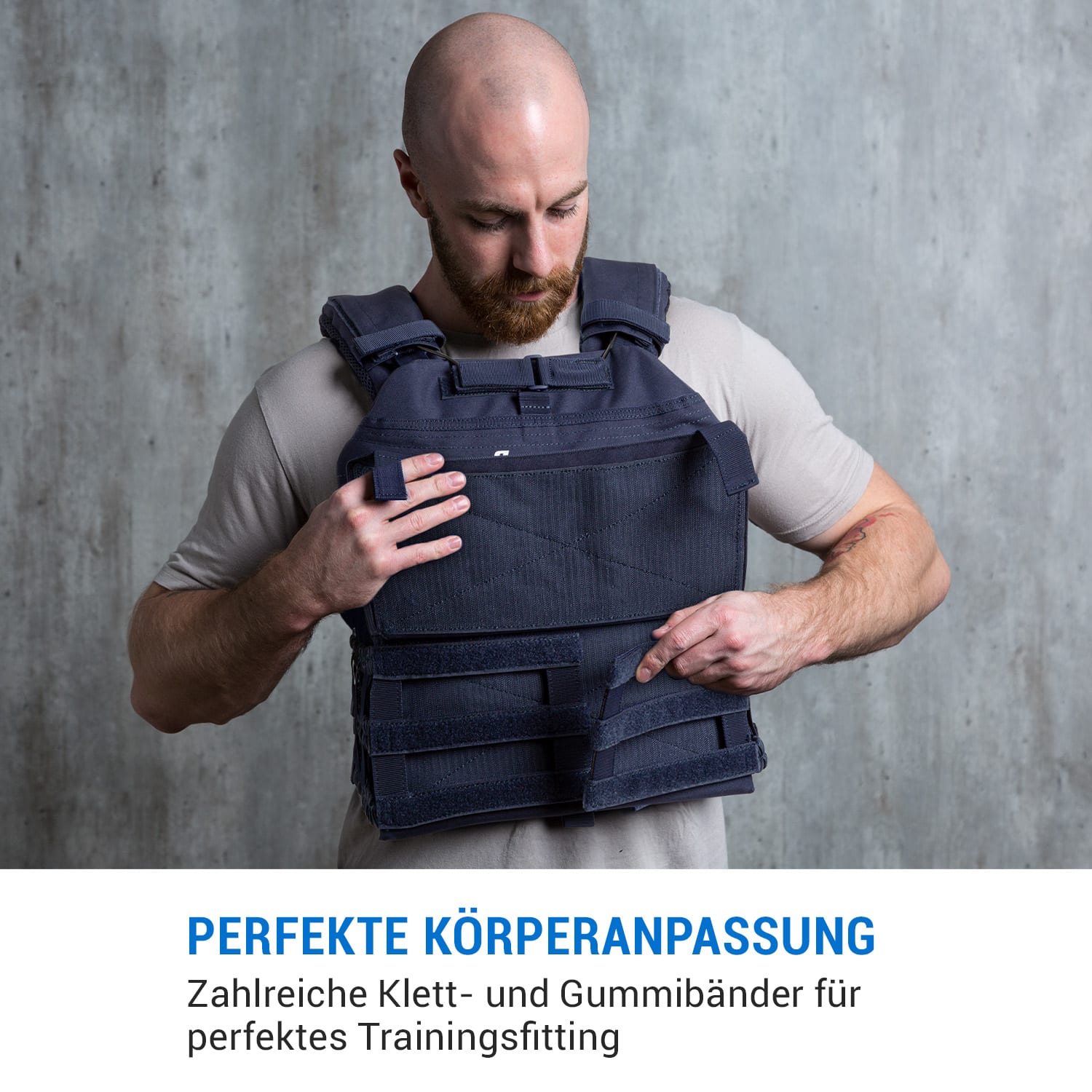 Battlevest 2.0 Gilet lesté de poids : 2x 4kg bleu 2 plaques de poids incluses | Bleu Porcelaine