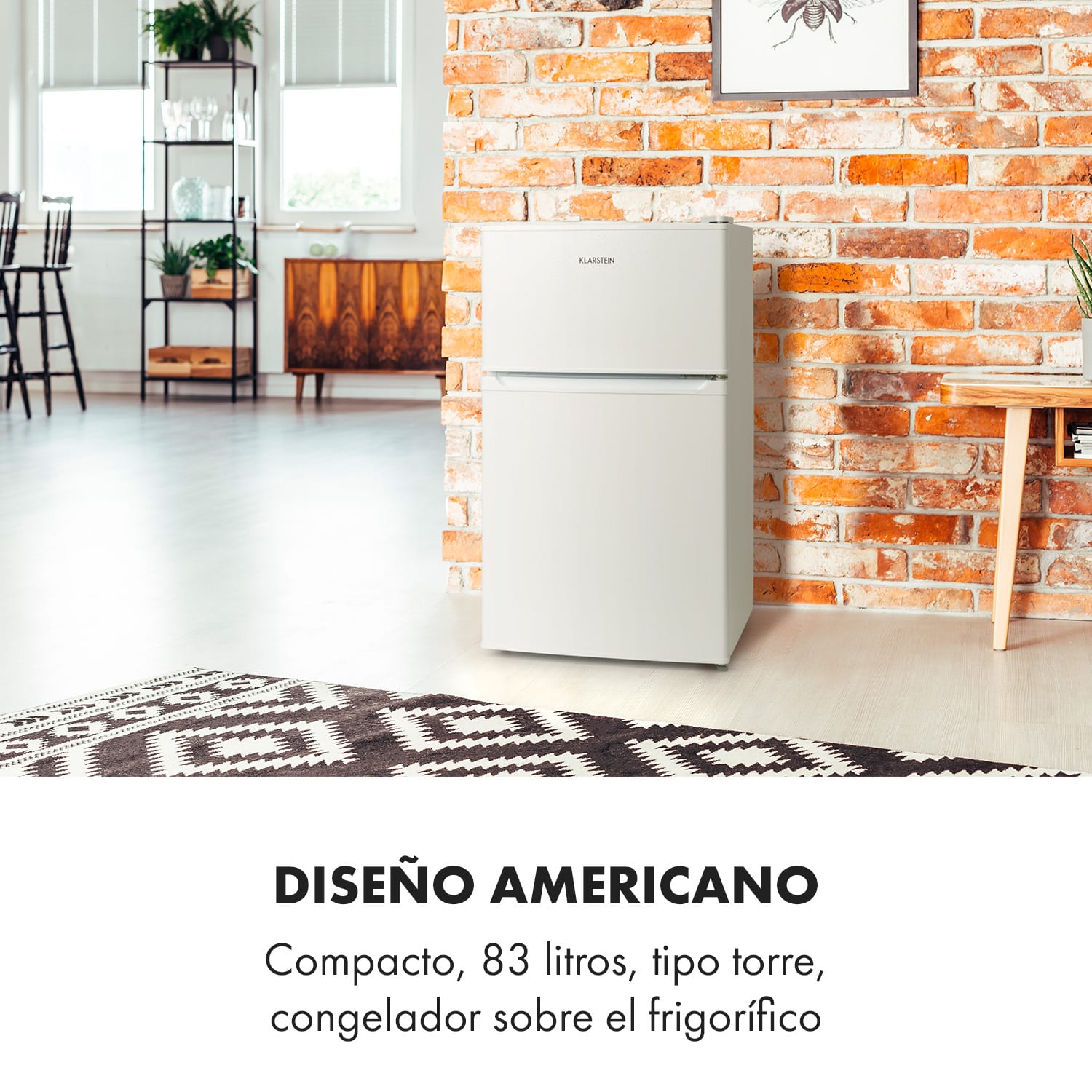 Big Daddy Cool Refrigerador con congelador 61/22 L 42 dB A+ blanco 83 L | Blanco