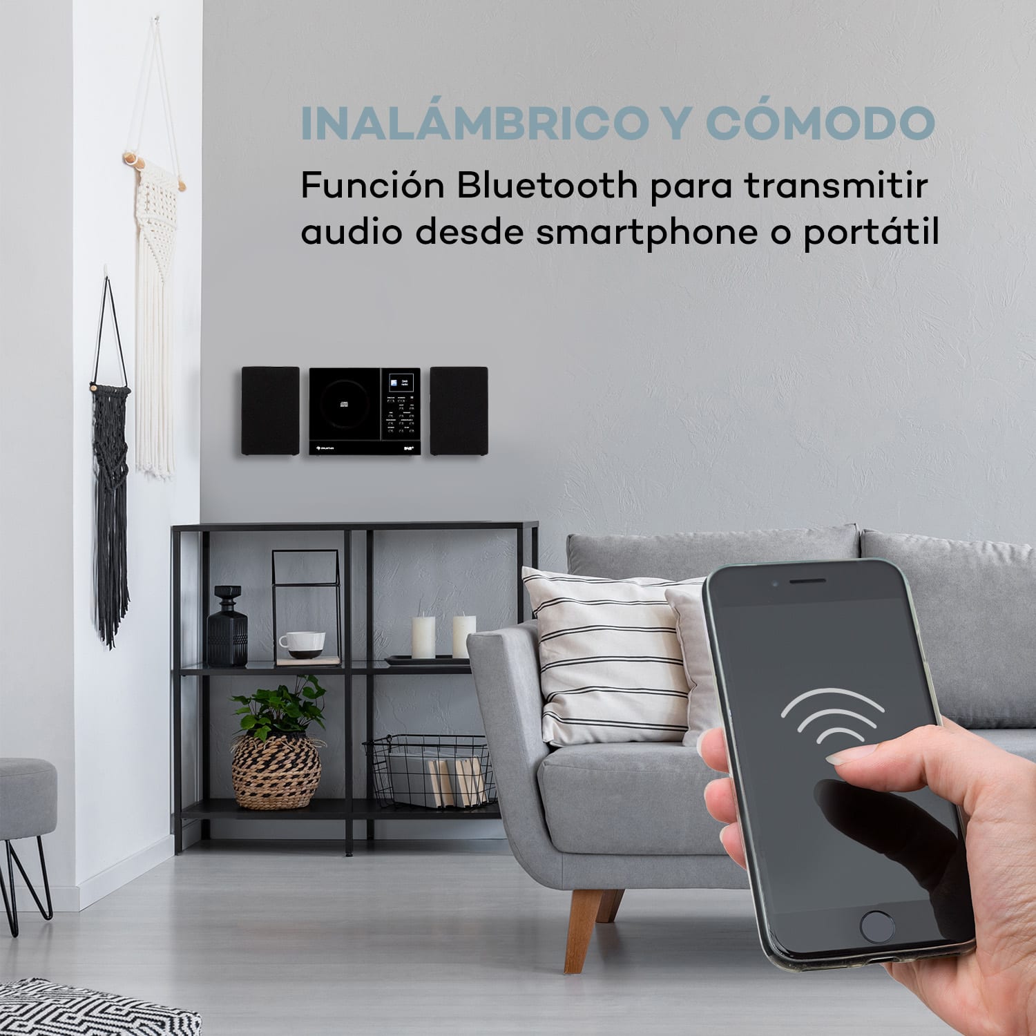 Connect Vertical Radio por internet 2x5 W RMS CD IR/FM/DAB+ Spotify BT schwarz