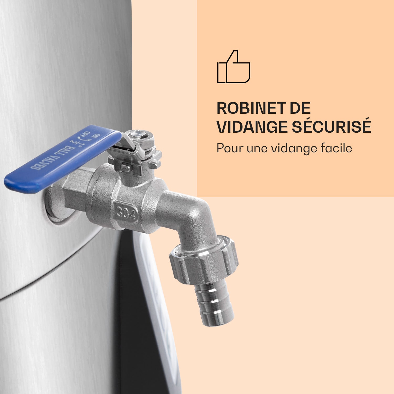 Mundschenk 3XL Cuve de brassage Système de brassage de bière 3000 W 9 Programmes 65 l 3XL | Argent Métallisé