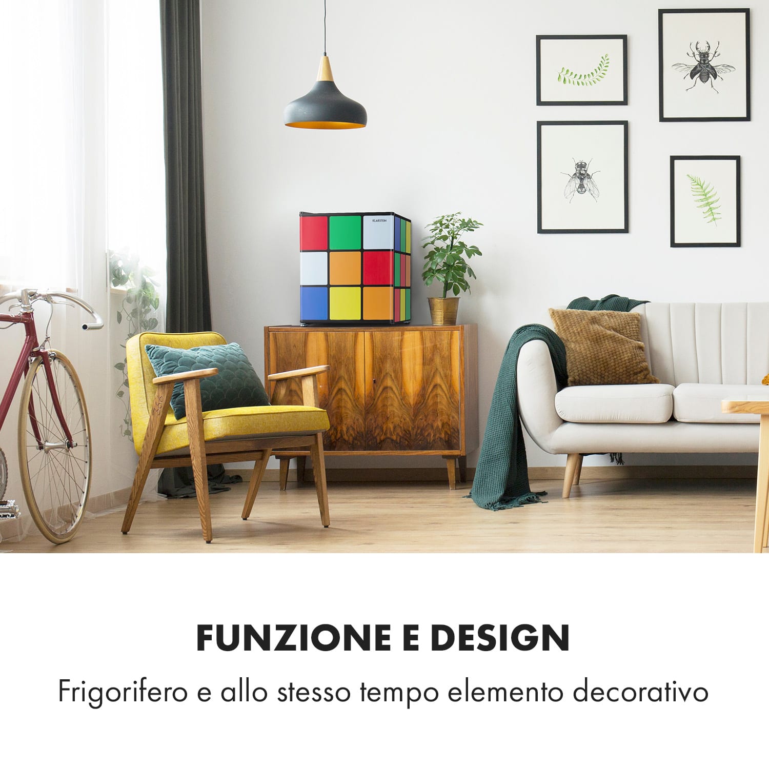 Frigo Solve Mini Bar 48L Rubik-design 