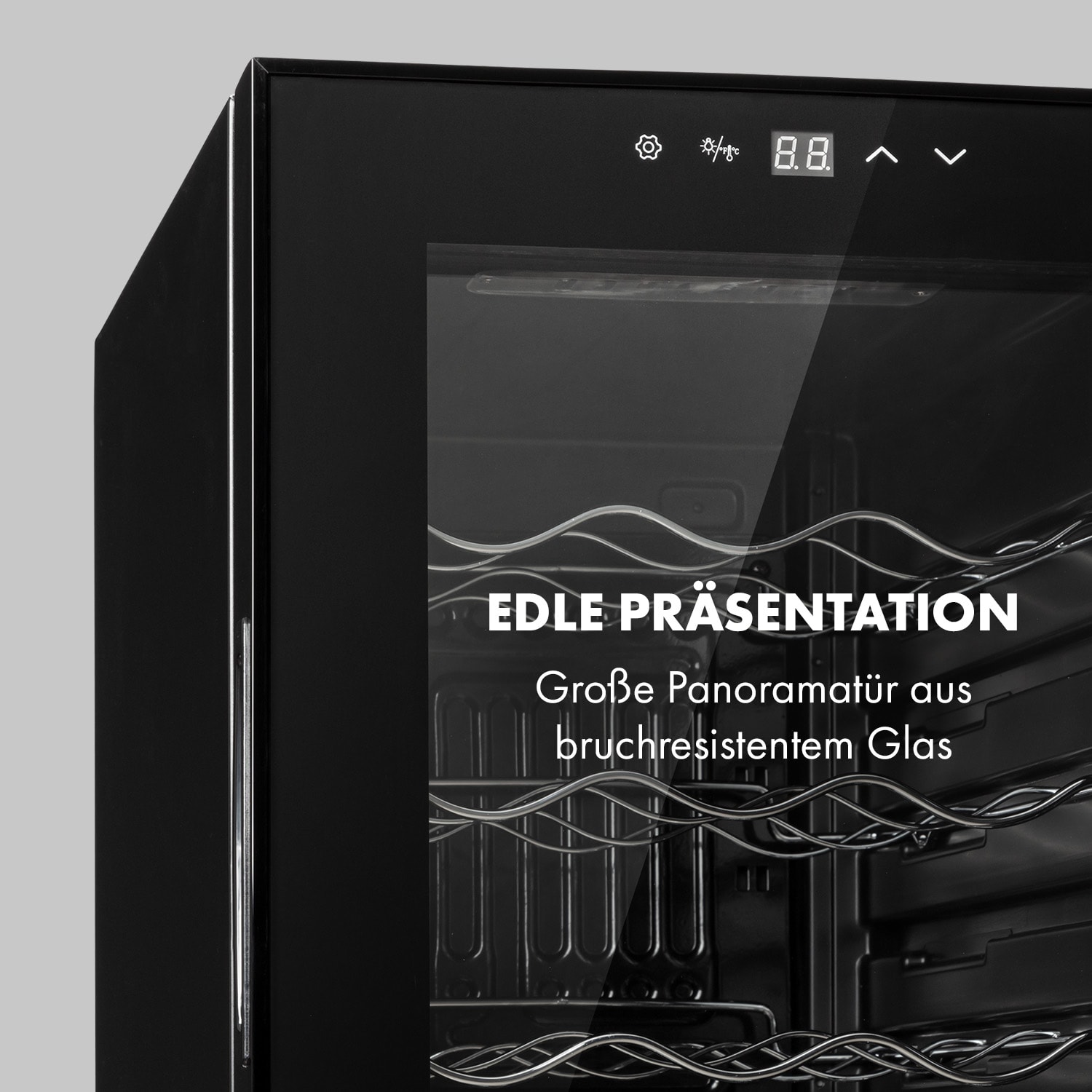 Shiraz 18 Uno Weinkühlschrank 50l 18Fl Touch-Bedienfeld 5-18°C 18 Flaschen | 1 Kühlzone | Schwarz