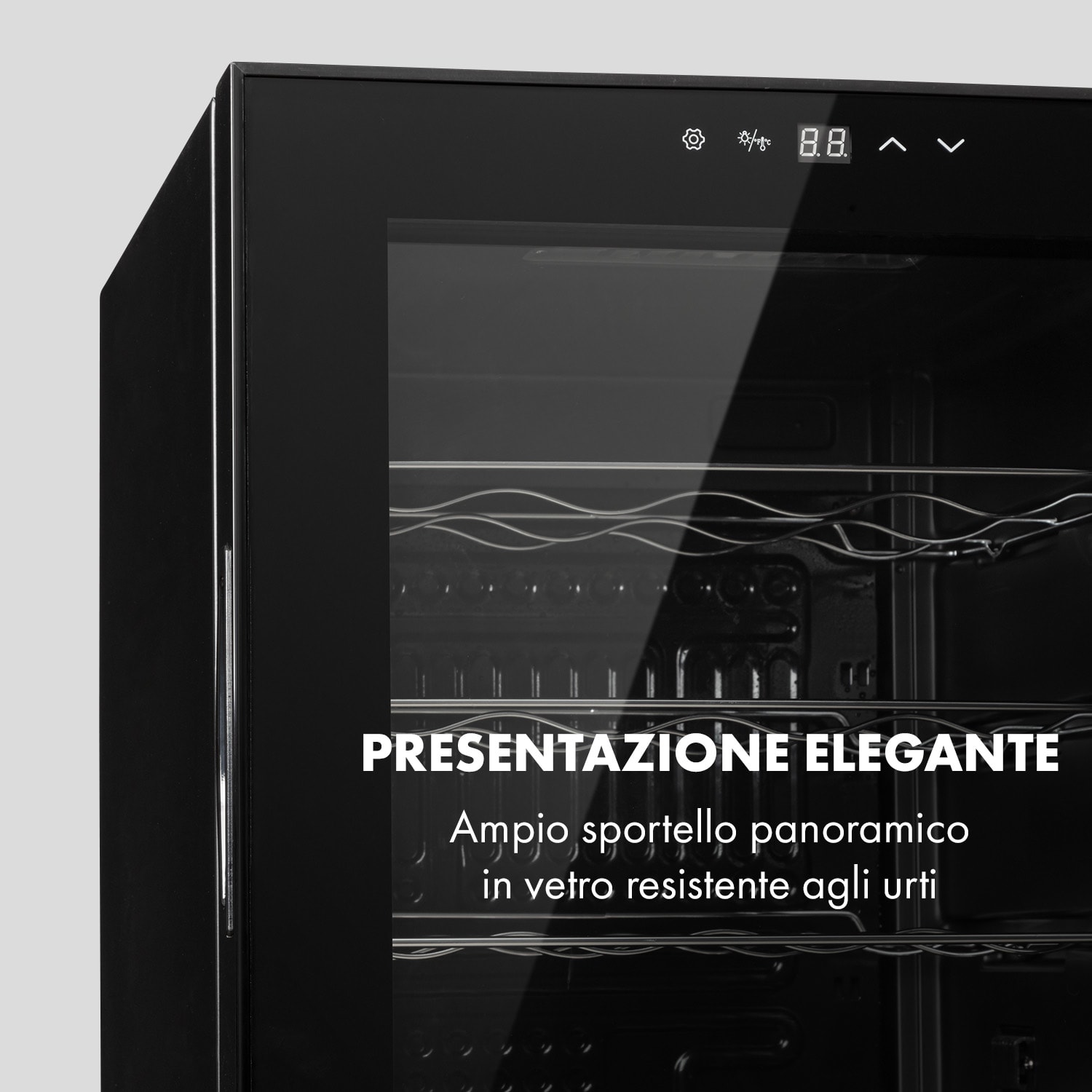 Shiraz 28 Uno - Frigorifero per vini, 74 l, 28 bottiglie, pannello di controllo touch, 5-18°C 28 bottiglie | 1 zona di raffreddamento | Nero