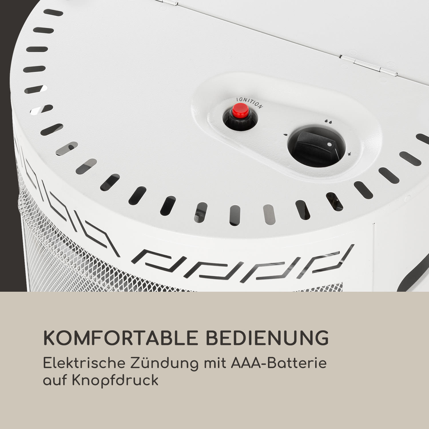 Bonaparte Fire Gasheizgerät 4200W elektr. Zündung Bodenrollen ODS-System 