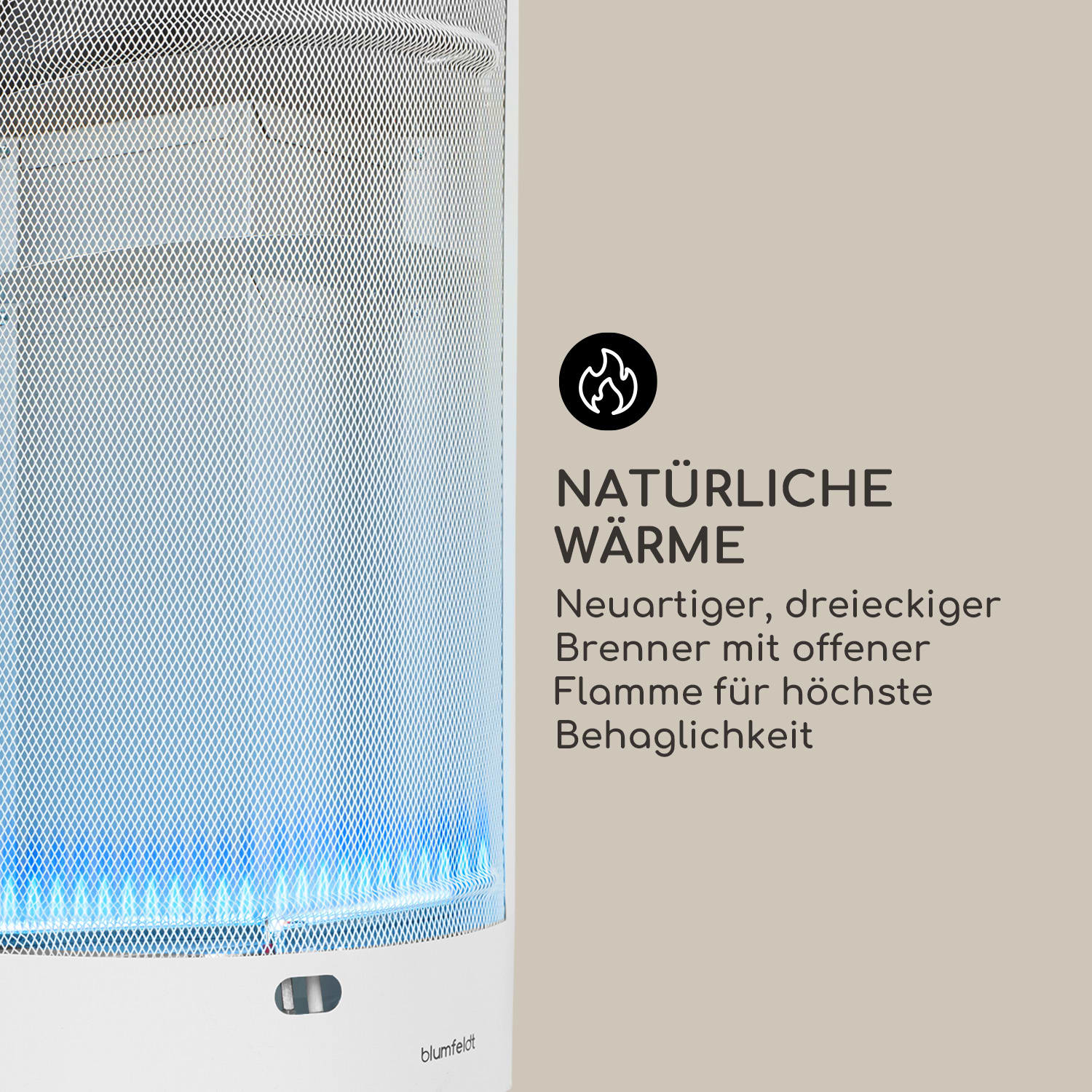 Bonaparte Fire Gasheizgerät 4200W elektr. Zündung Bodenrollen ODS-System 