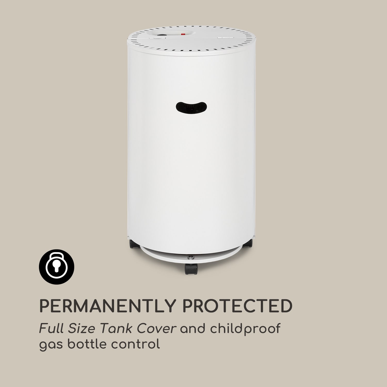 Bonaparte Fire Gasheizgerät 4200W elektr. Zündung Bodenrollen ODS-System 