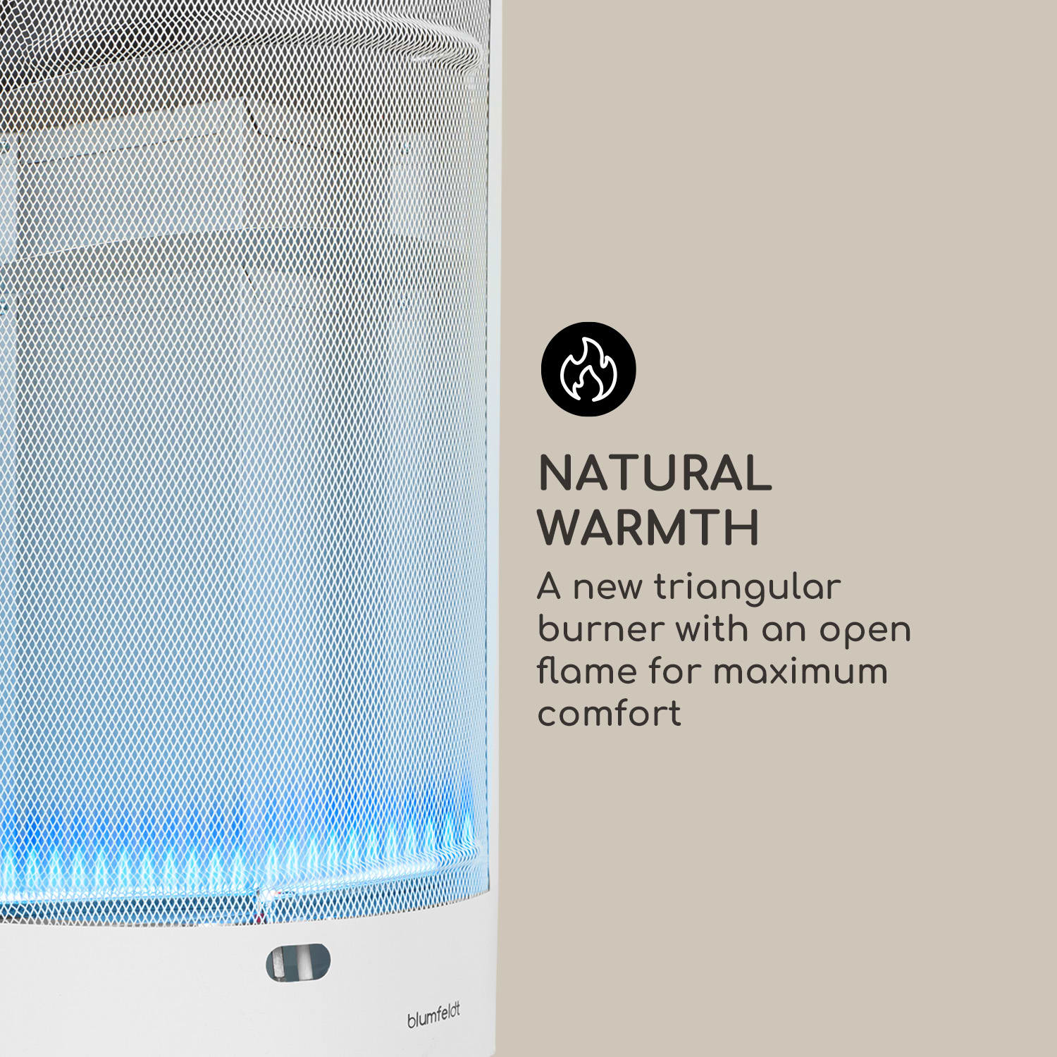 Bonaparte Fire Gasheizgerät 4200W elektr. Zündung Bodenrollen ODS-System 