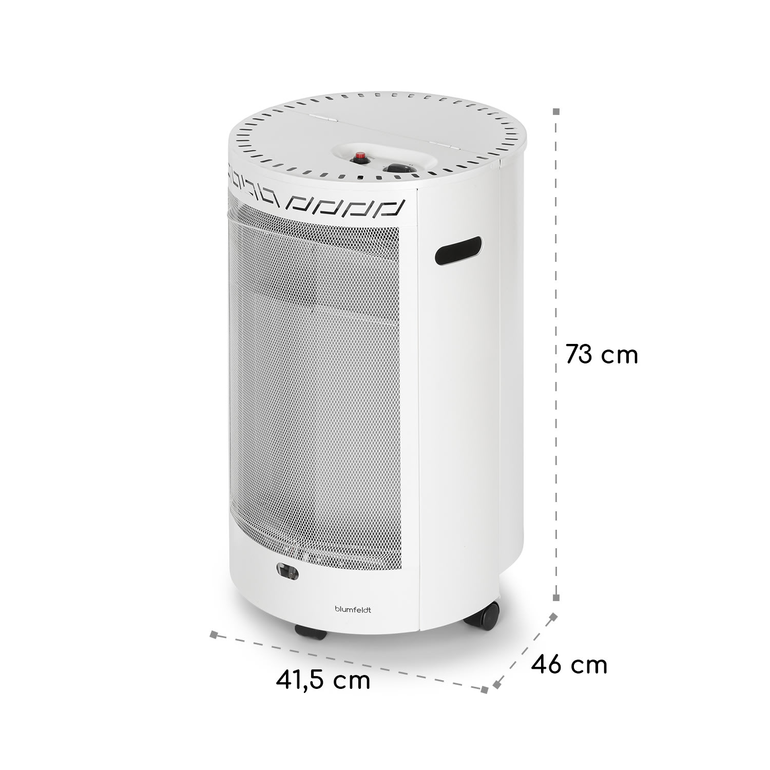 Bonaparte Fire Gasheizgerät 4200W elektr. Zündung Bodenrollen ODS-System 