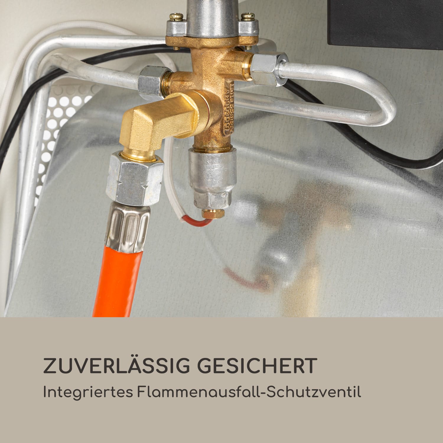 Bonaparte Gasheizgerät 4200W elektrische Zündung Gasflaschen bis 15 kg Weiß