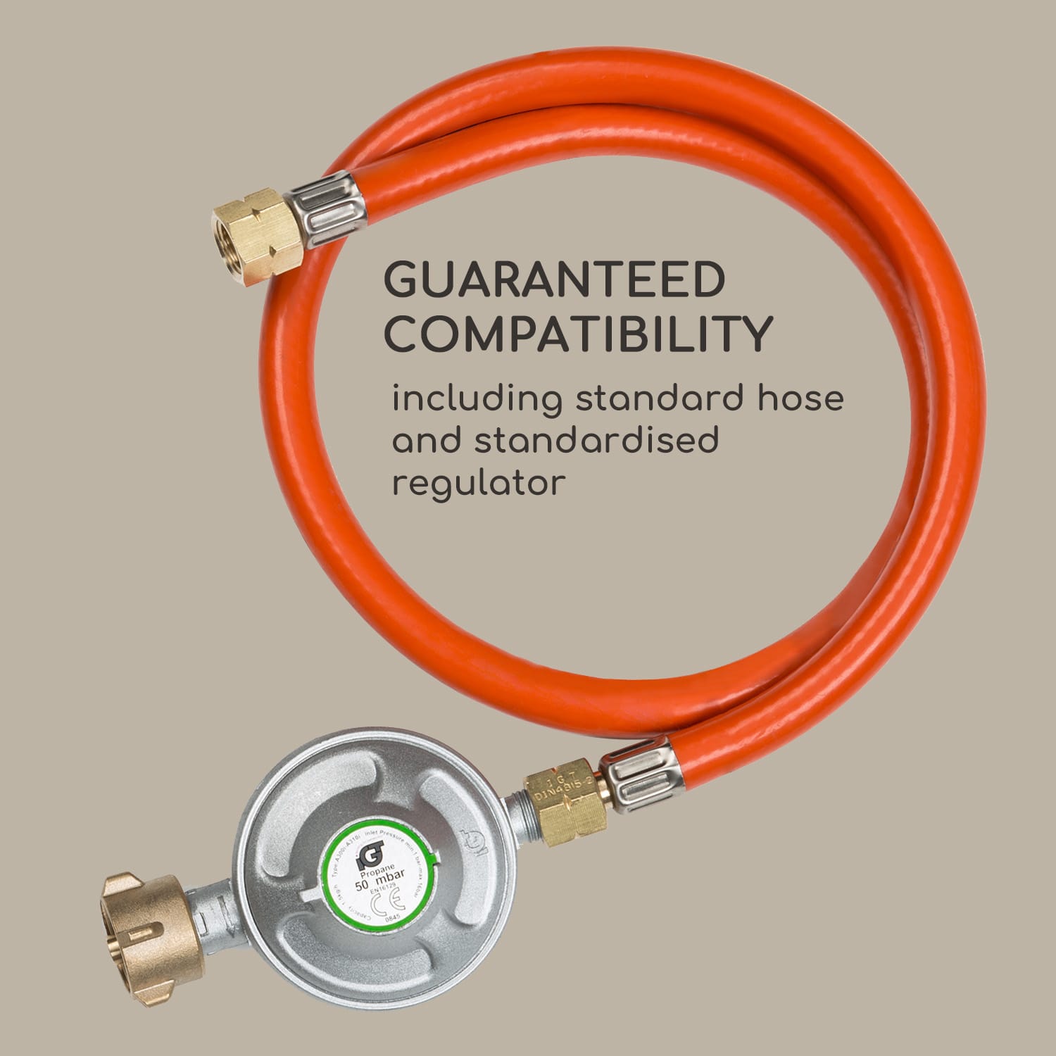 Bonaparte Appareil de chauffage au gaz jusqu'à 4200 W Allumage électrique Bouteilles de gaz jusqu'à 15 kg Blanc