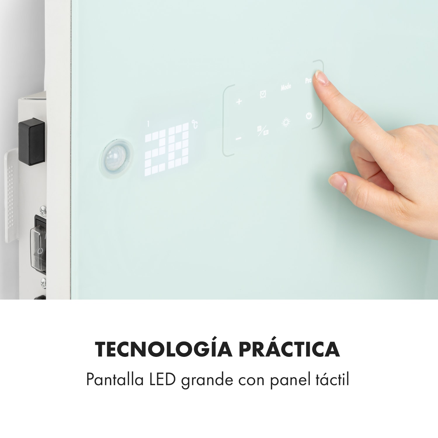 Calentador de baño Hot Spot Crystal Flow 45x82cm 36m² 2000W 5-40°C LED Blanco