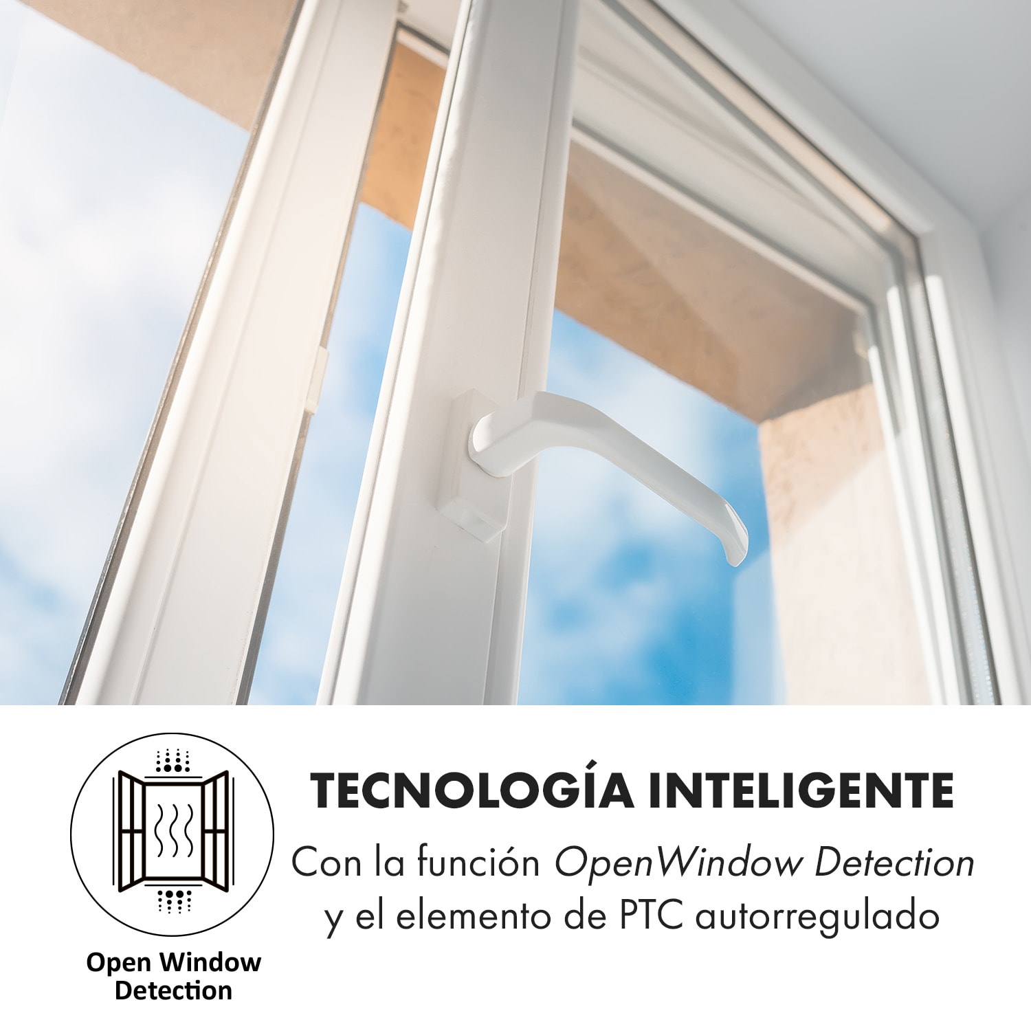 Calentador de baño Hot Spot Crystal Flow 45x82cm 36m² 2000W 5-40°C LED Blanco