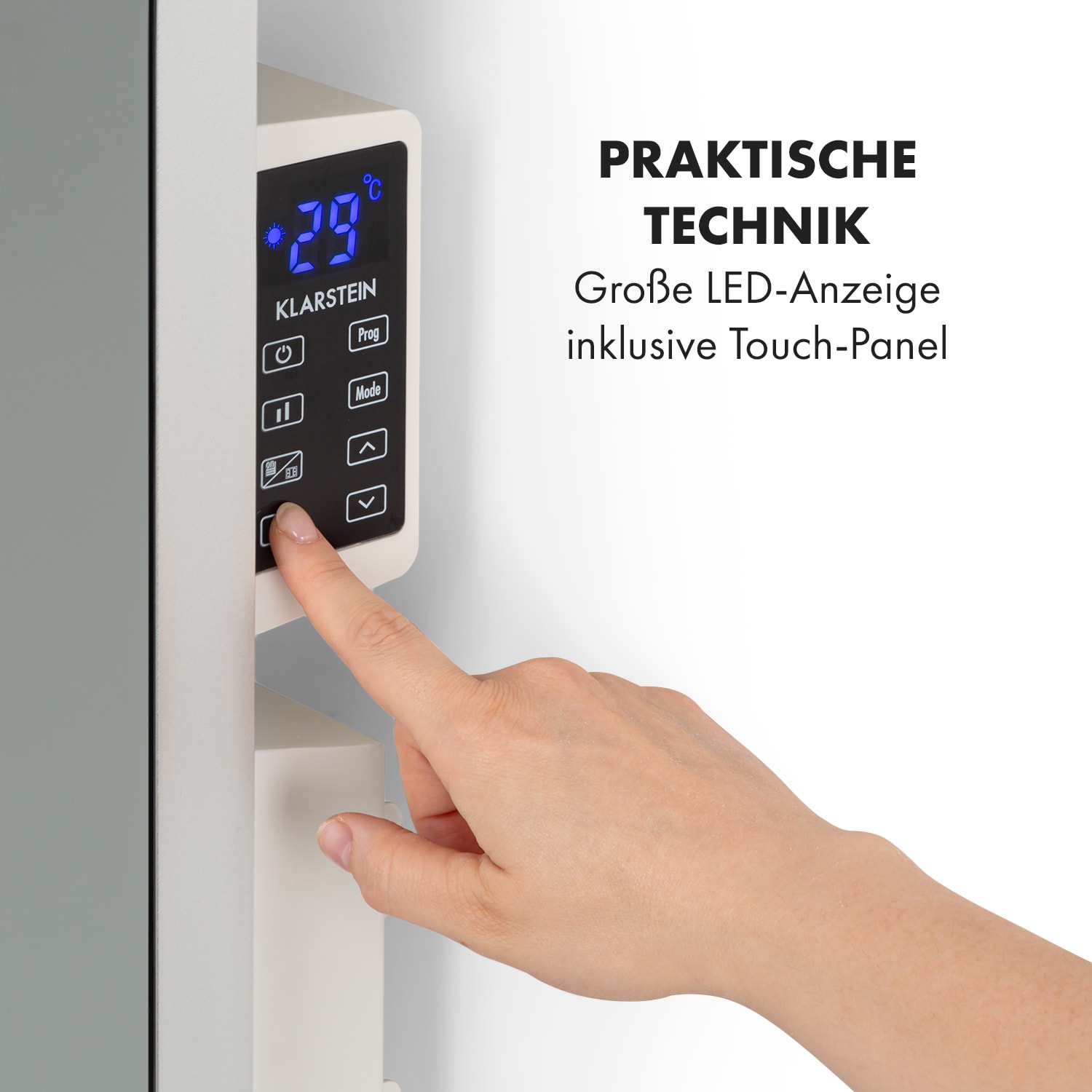 Hot Spot Crystal Flow Badheizer 45x82cm 36m² 2000W 5-40°C LED Spiegel