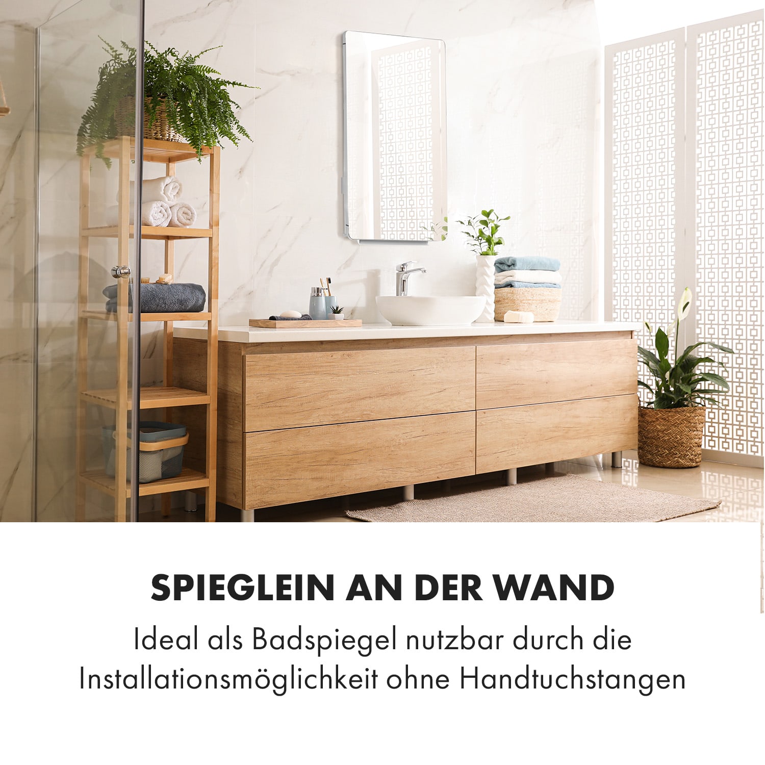 Hot Spot Crystal Flow Badheizer 45x82cm 36m² 2000W 5-40°C LED Spiegel