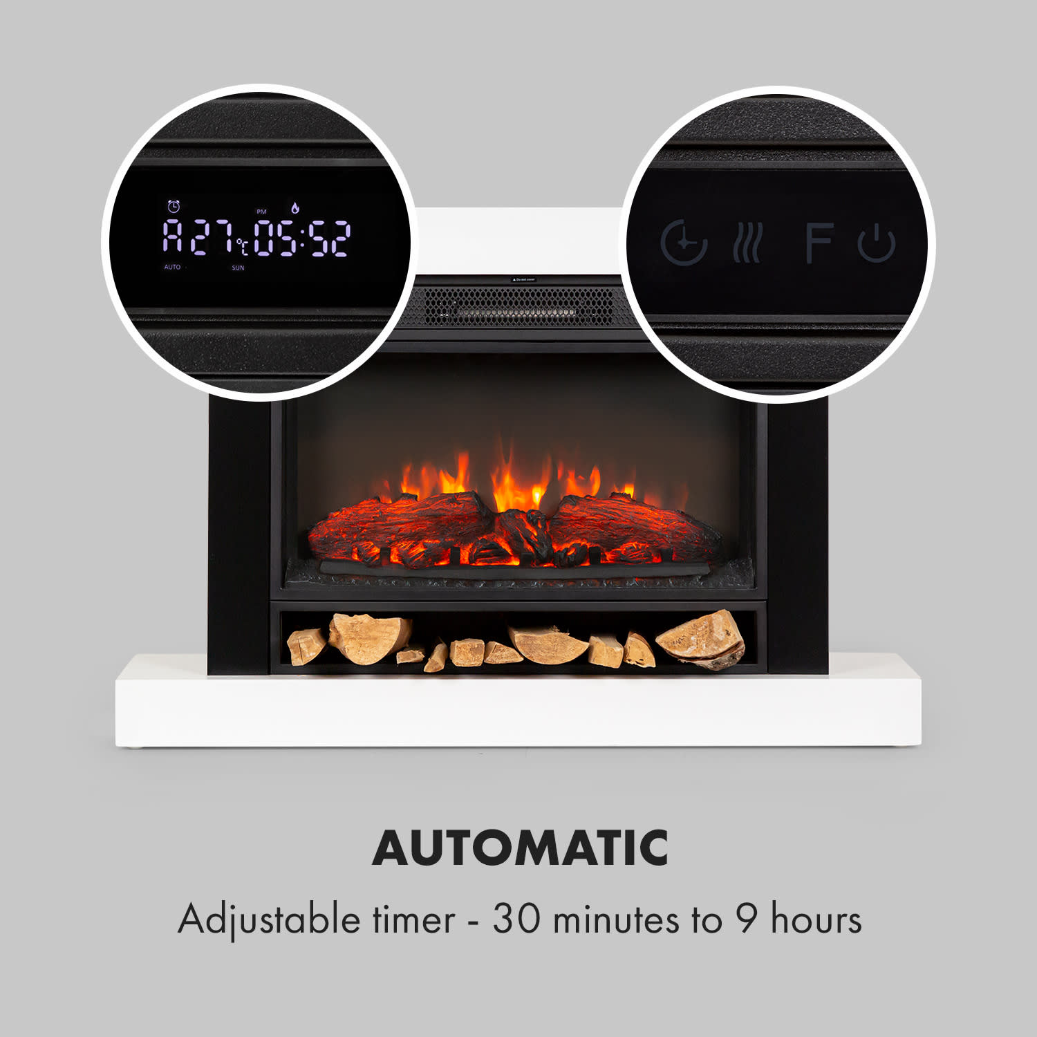 Vulsini Hideaway sähkötakka 1900 W LED-tekniikkaa kaukosäädin 