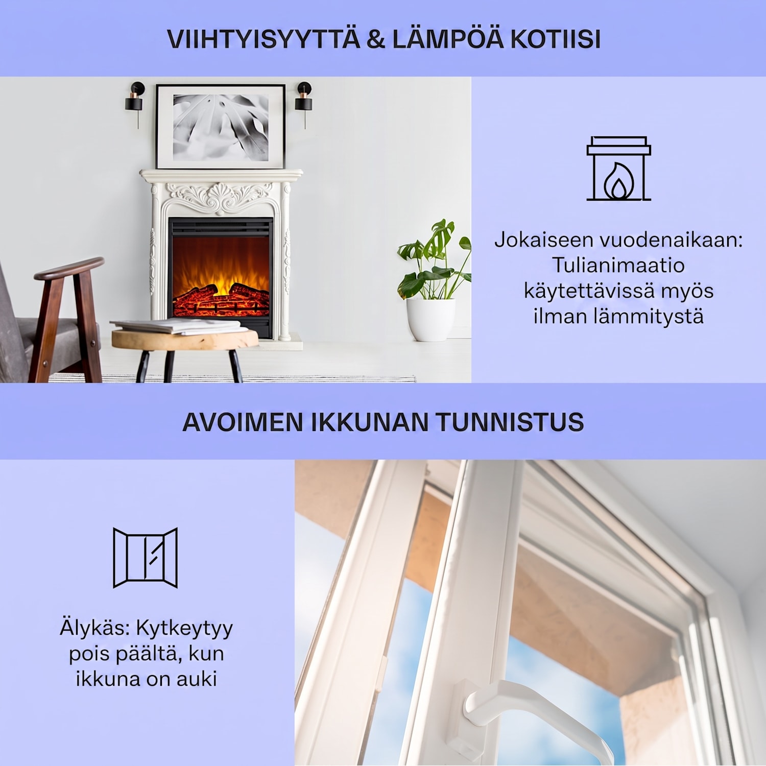 Etna Pozzolana sähkötakka 1800 W viikkoajastin kaukosäädin Valkoinen | Valkoinen