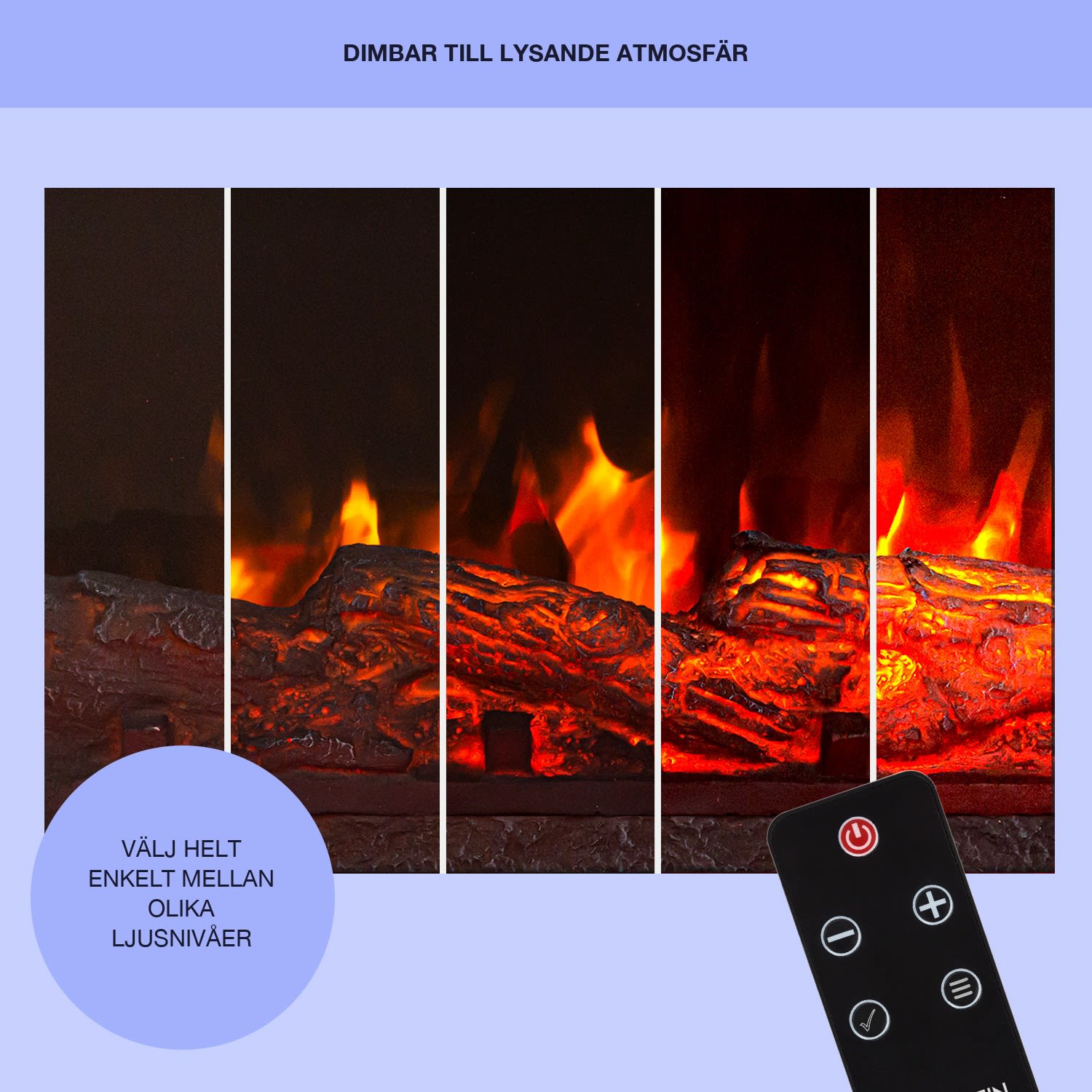 Etna Pozzolana elektrisk kamin 1 800 W veckotimer fjärrkontroll LED Vit | Vit