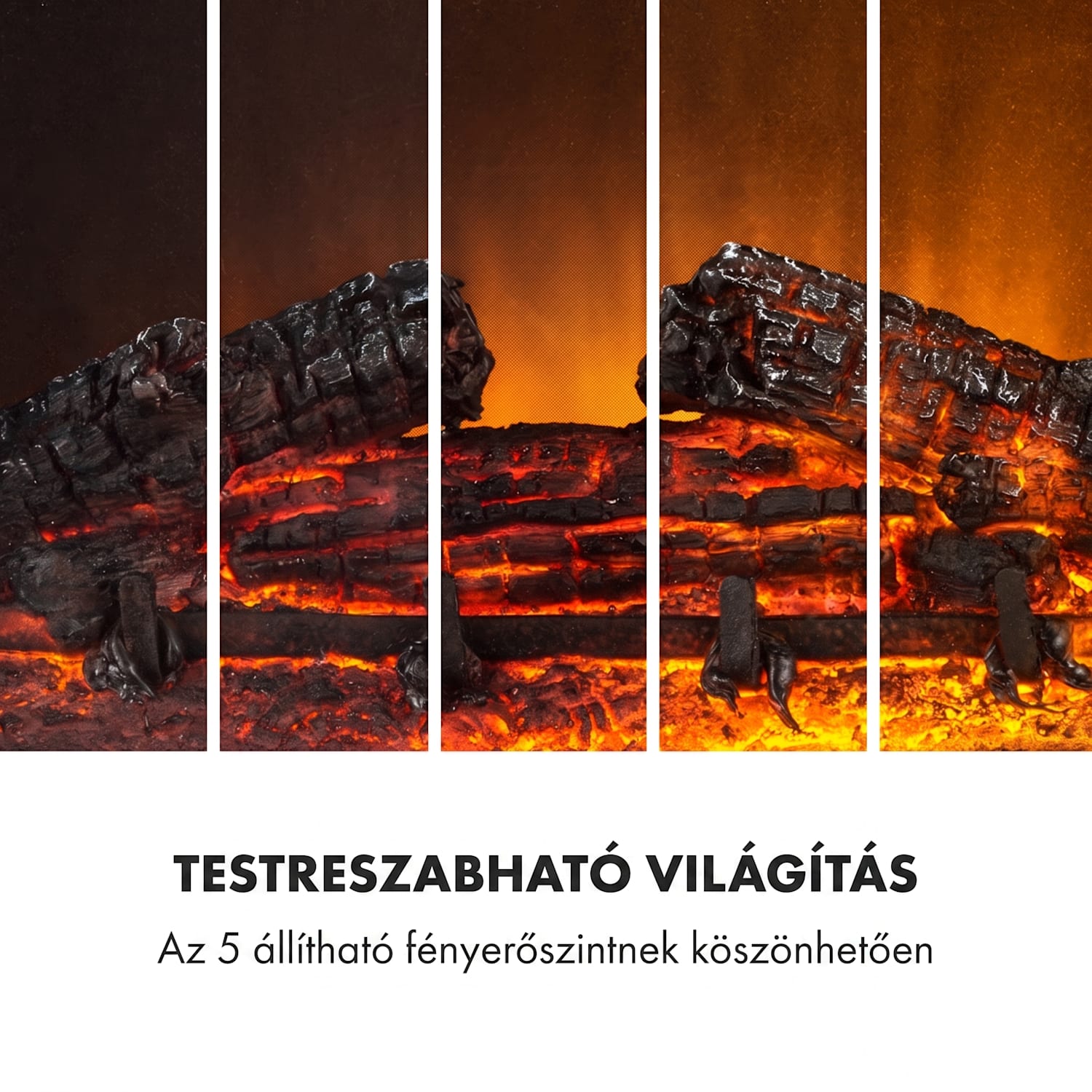 Etna, elektromos kandalló, 1800 W, heti időzítő, távirányító, szürke/barna 