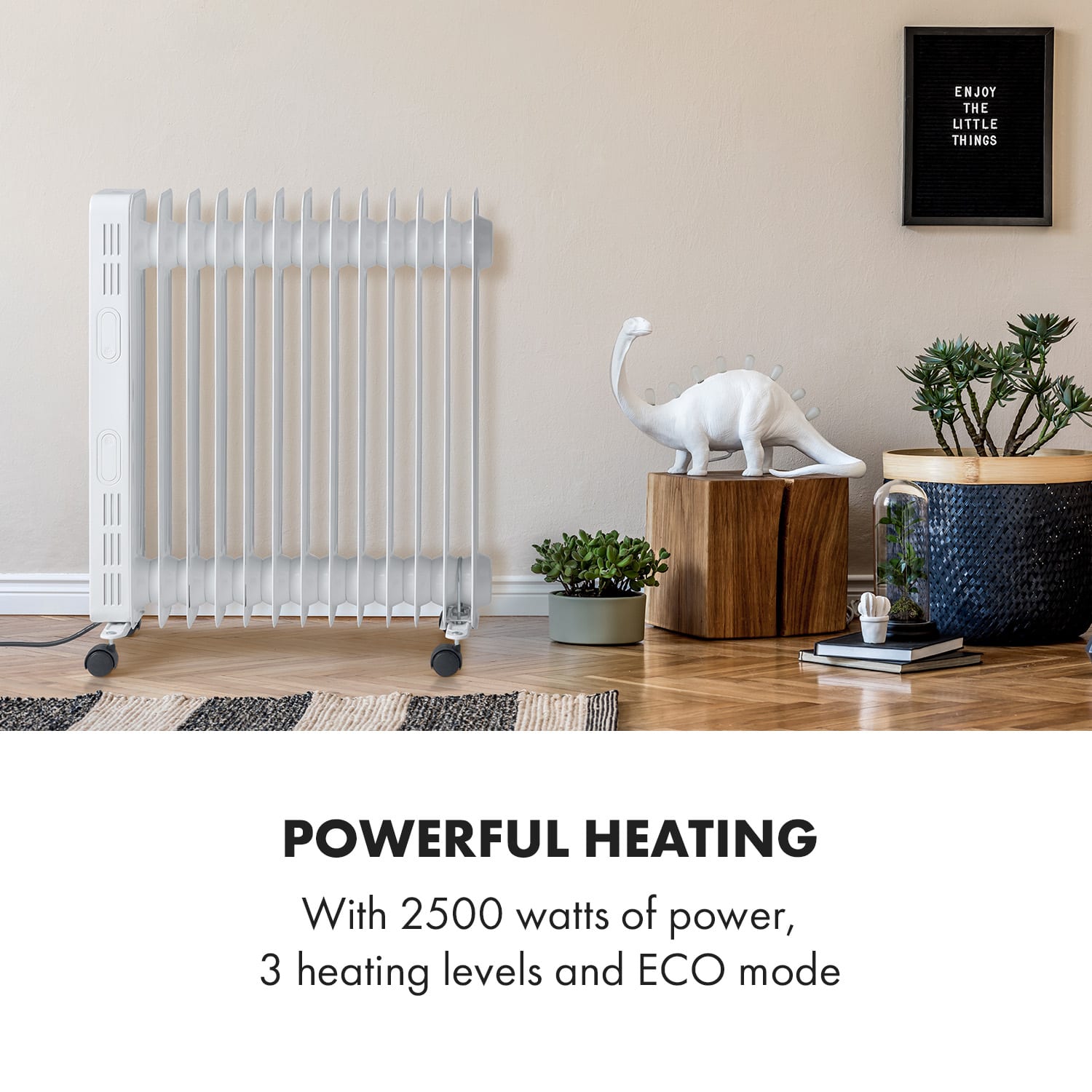 Thermaxx Heatstream Radiador a Óleo 2500W 5-35° C Temporizador 24h Branco Branco