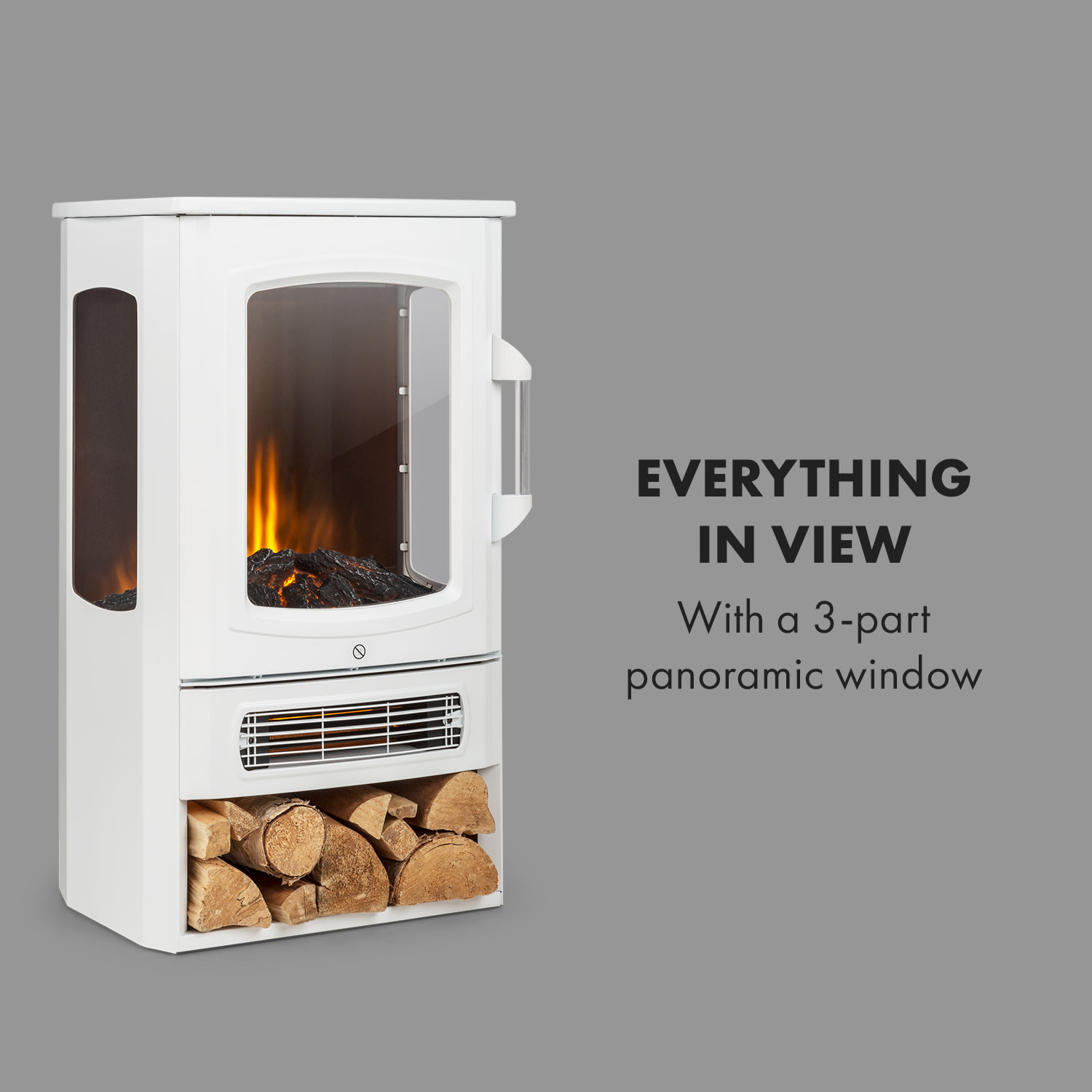 Bormio Panorama, Električni kamin, 1000/2000 W, Termostat 