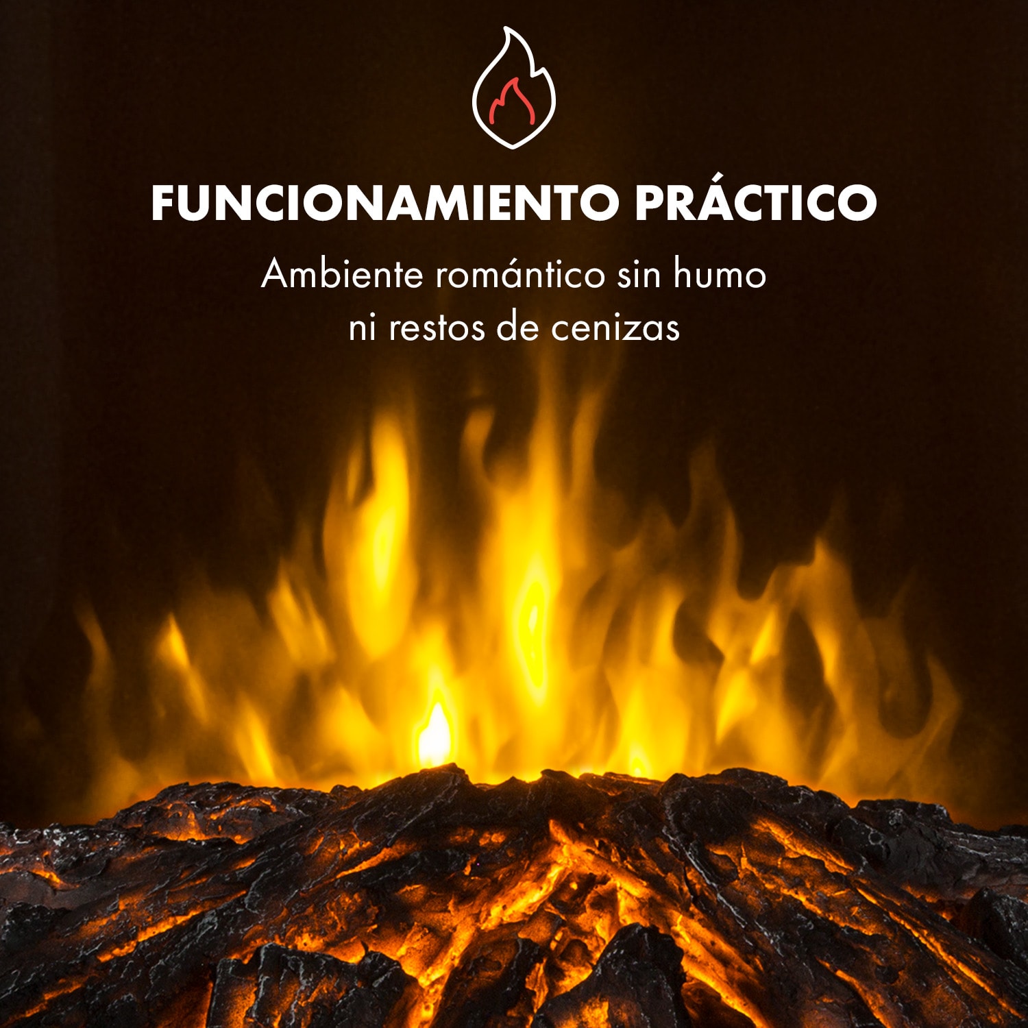 Chimenea eléctrica Bornio Panorama 1000/2000W Termostato 2000 W | No | Negro