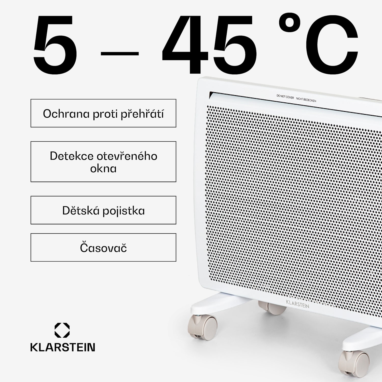 Hot Spot Slimcurve Double Wave, konvektor, 2 v 1 ohřívač, 1000 W, týdenní časovač, bílý 1000 W | Bílá