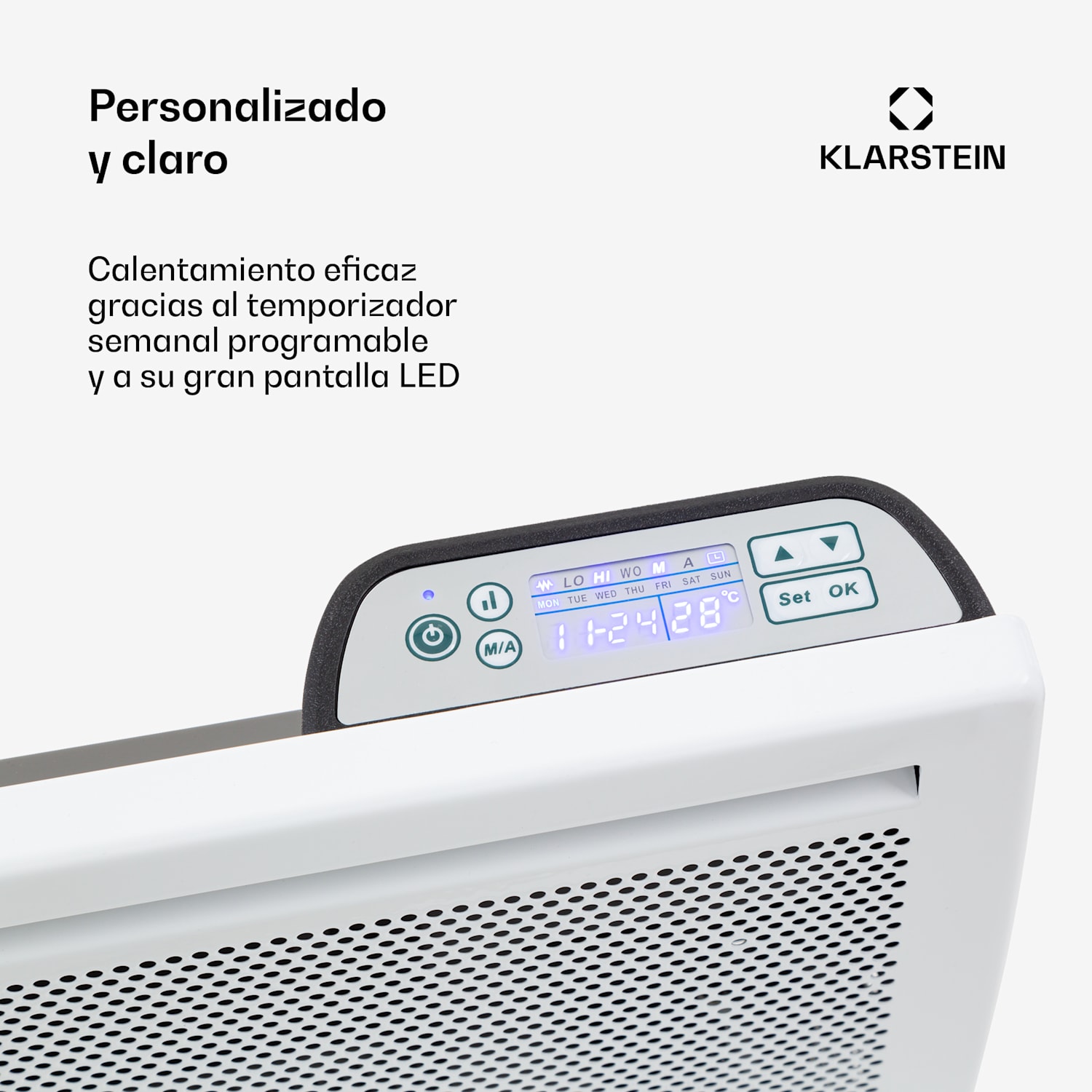 Hot Spot Slimcurve Double Wave Radiador 2 en 1 1000W Temporizador semanal Blanco 1000 W | Blanco