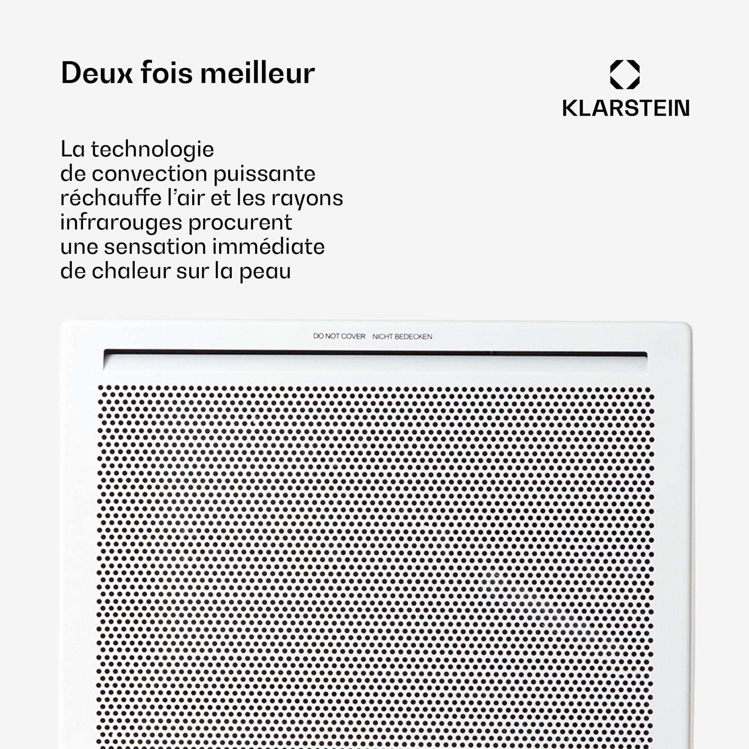 Hot Spot Slimcurve Double Wave Radiateur convecteur IR 1000W blanc 1000 W | Blanc