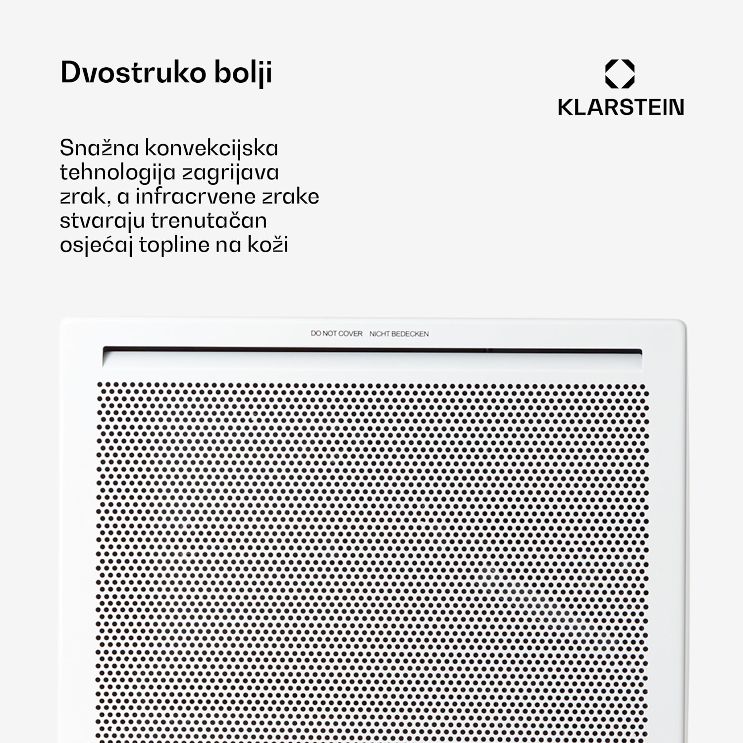 Hot Spot Slimcurve Double Wave, 2u1 grijalica, 1000 W, tjedni tajmer, bijela 1000 W | Bijela