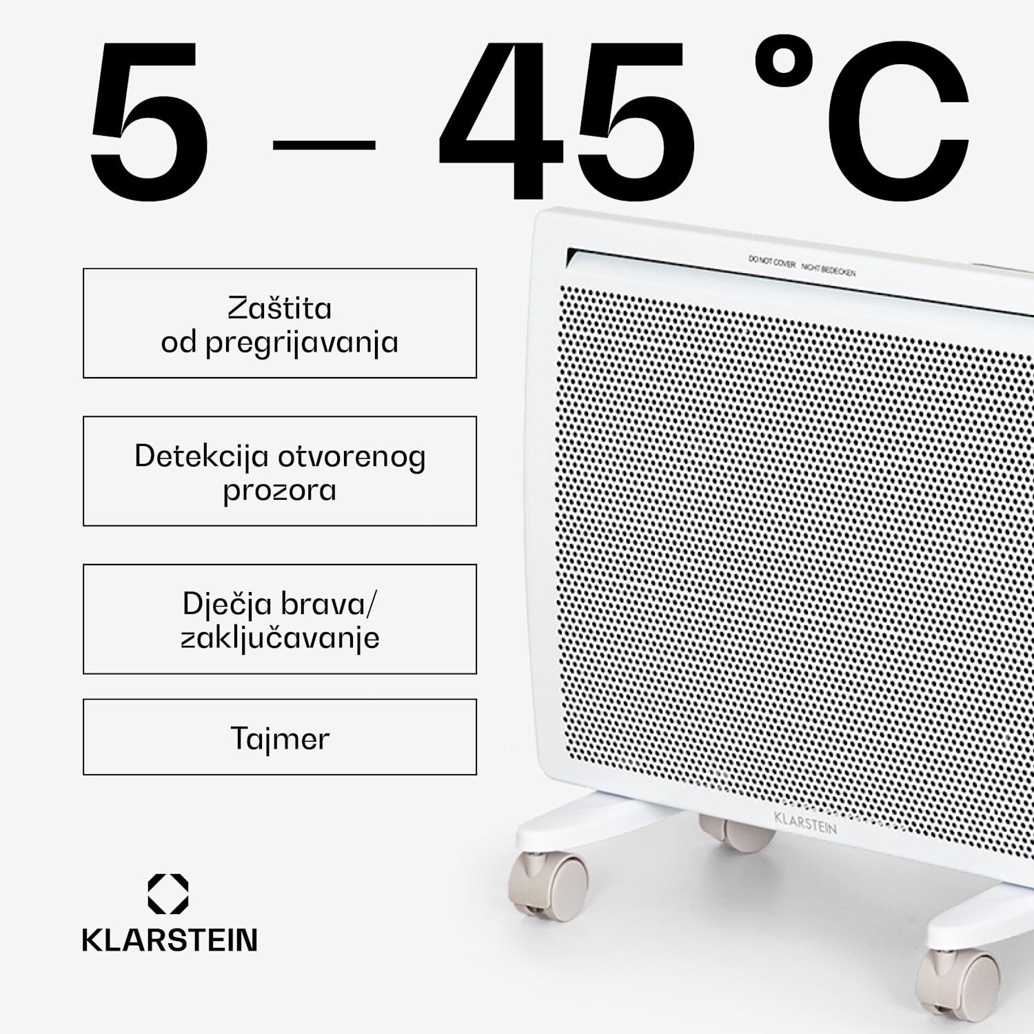 Hot Spot Slimcurve Double Wave, 2u1 grijalica, 1000 W, tjedni tajmer, bijela 1000 W | Bijela