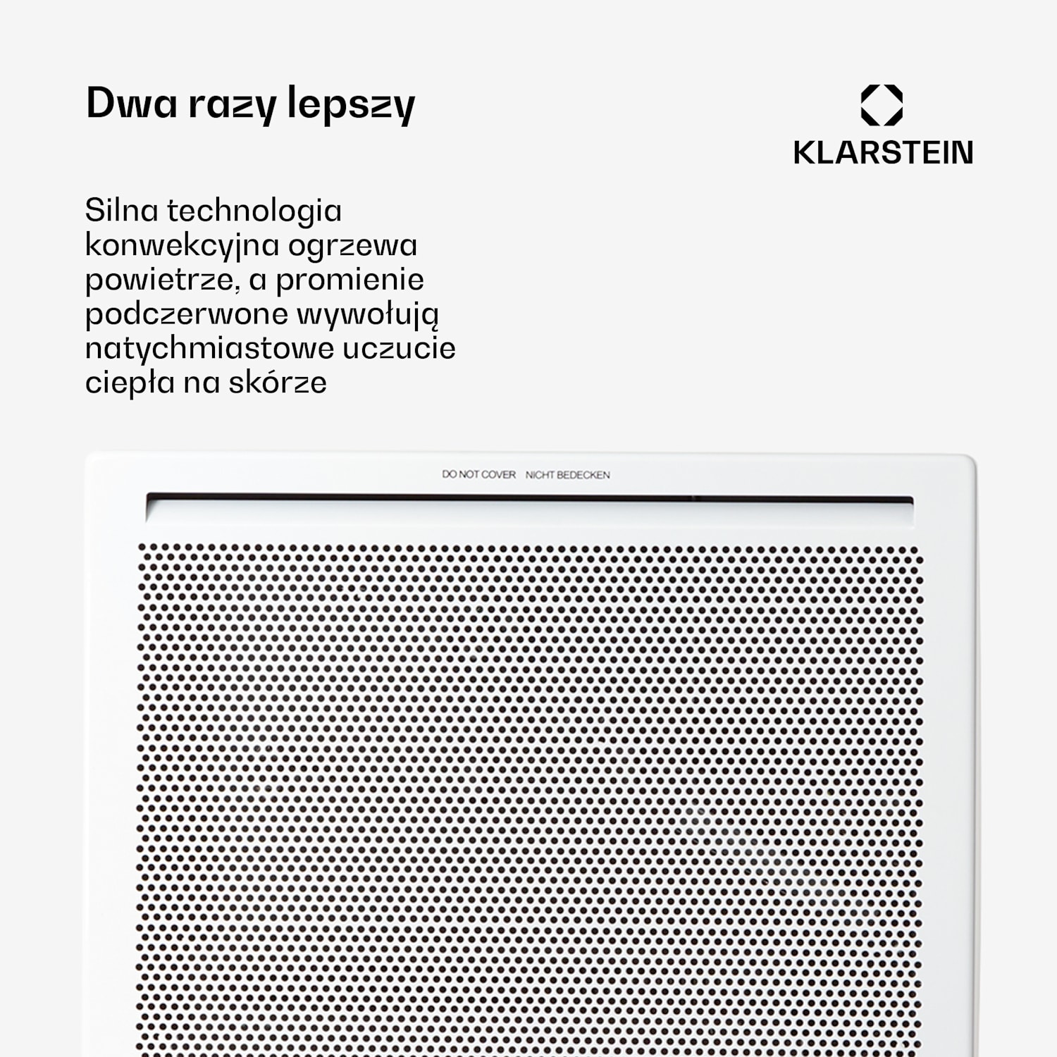Hot Spot Slimcurve Double Wave, grzejnik typu „2 w 1”, 1000 W, timer tygodniowy, biały 1000 W | Biały