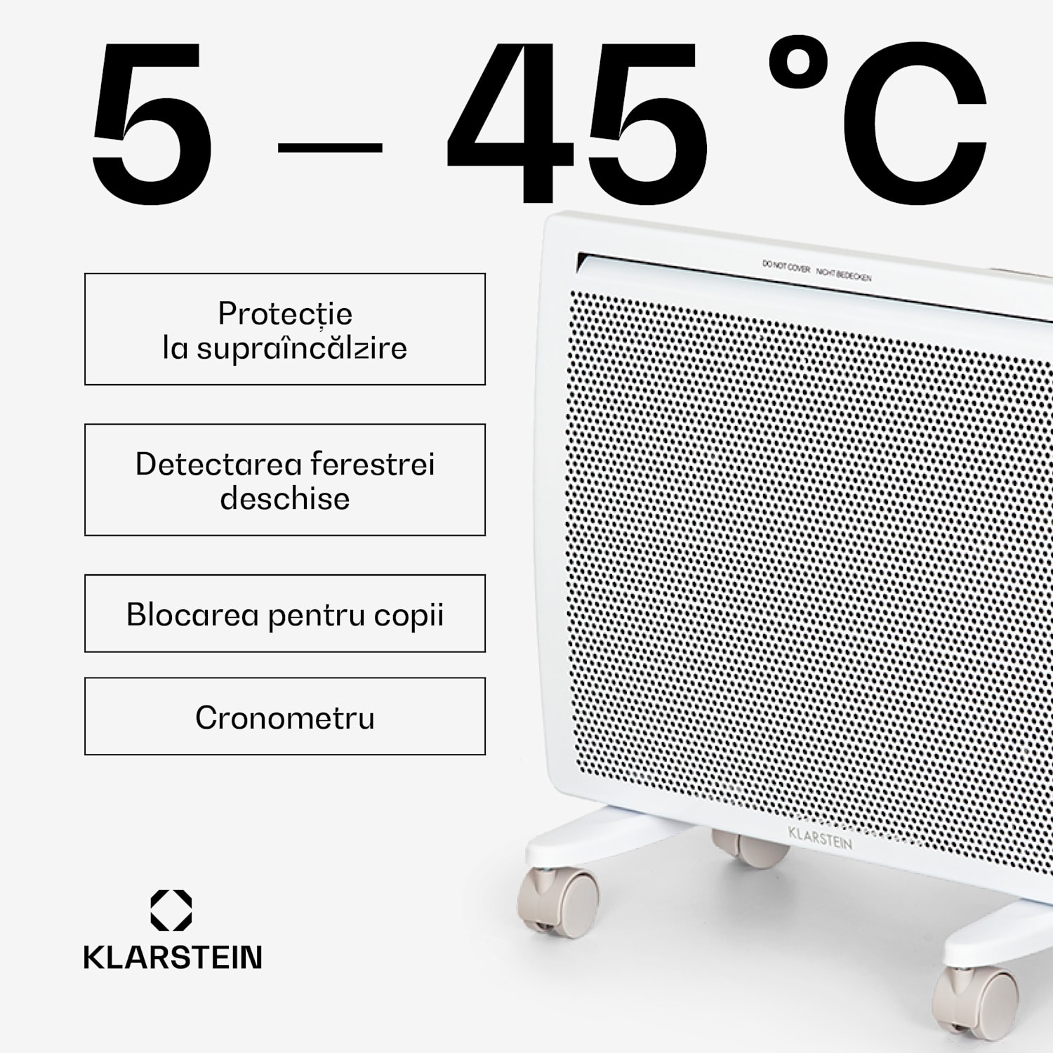 Hot Spot Slimcurve Double Wave, încălzitor 2 în 1, 1000 W, cronometru săptămânal, alb 1000 W | Alb