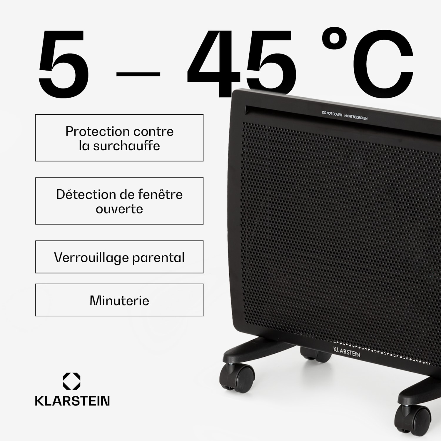 Hot Spot Slimcurve Double Wave Radiateur convecteur IR 1000W noir 1000 W | Noir