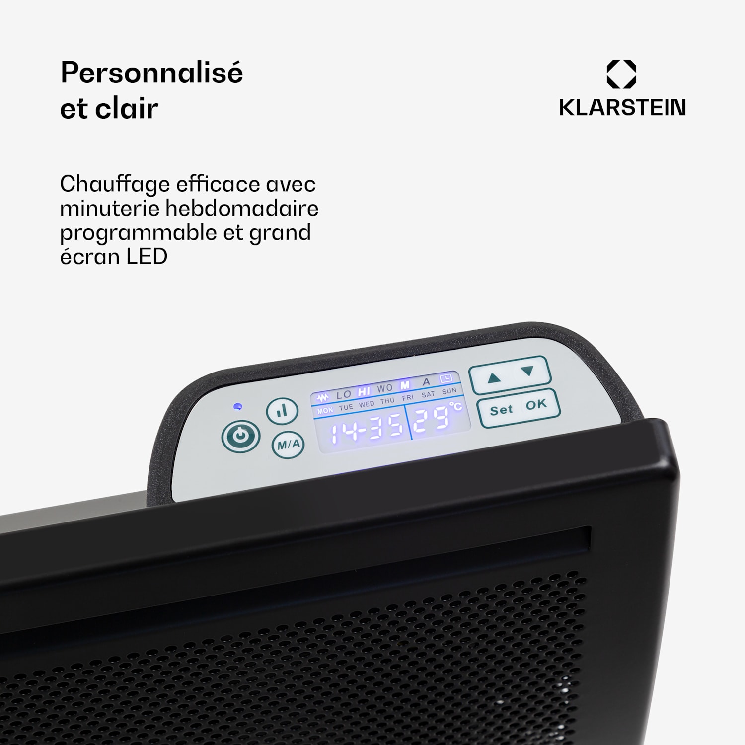 Hot Spot Slimcurve Double Wave Radiateur convecteur IR 1000W noir 1000 W | Noir