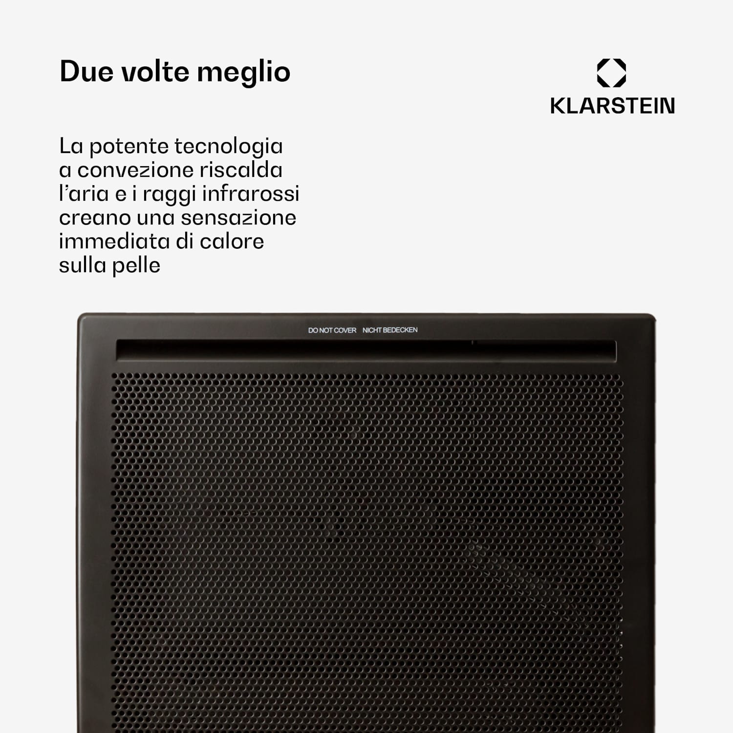 Hot Spot Slimcurve Double Wave Stufa 1000W Timer Settimanale nero 